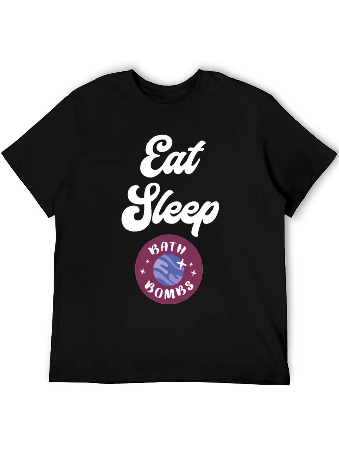 Eat Sleep Bath Bombs Black Graphic Tee