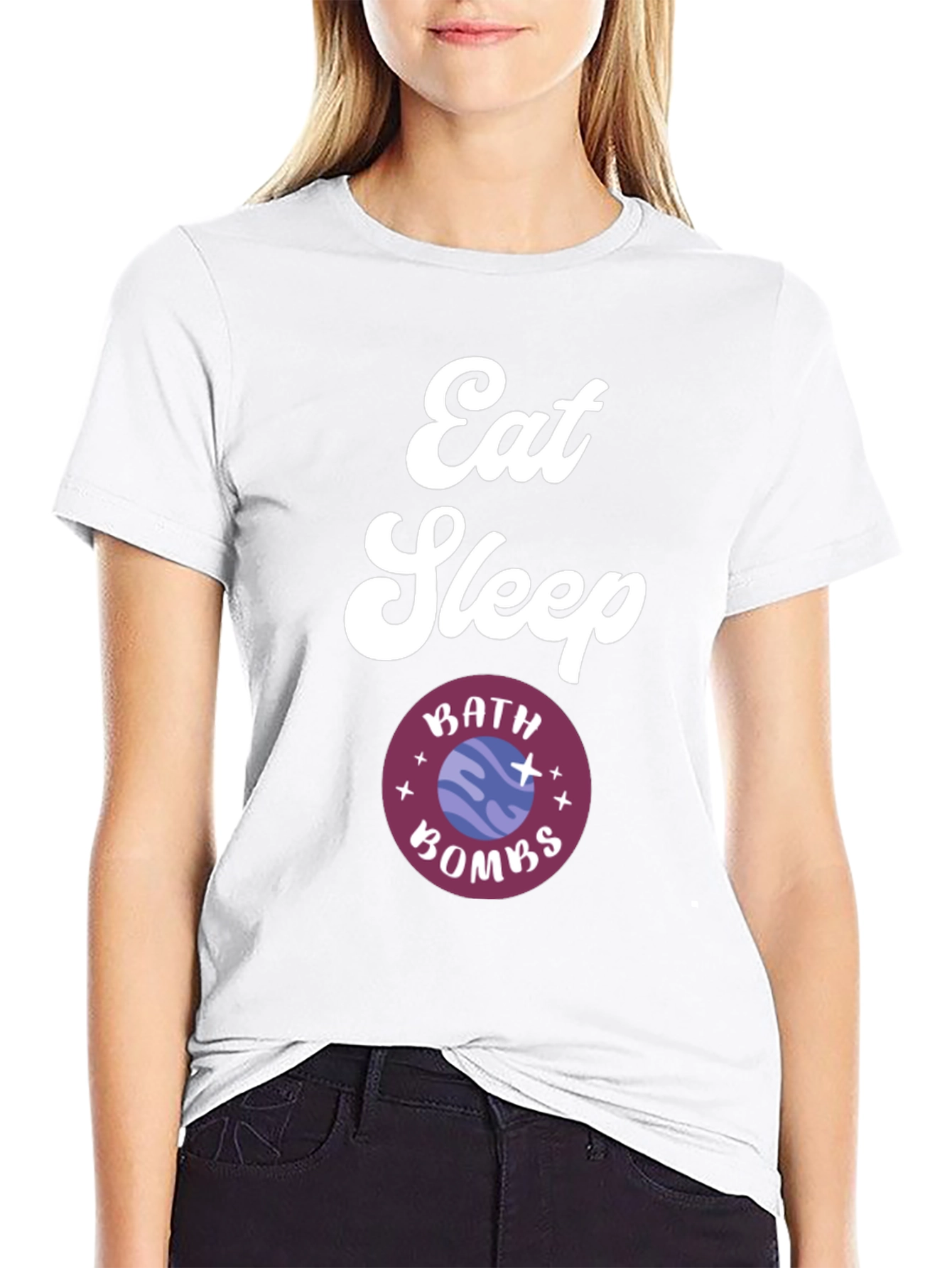 Eat Sleep Bath Bombs Black Graphic Tee