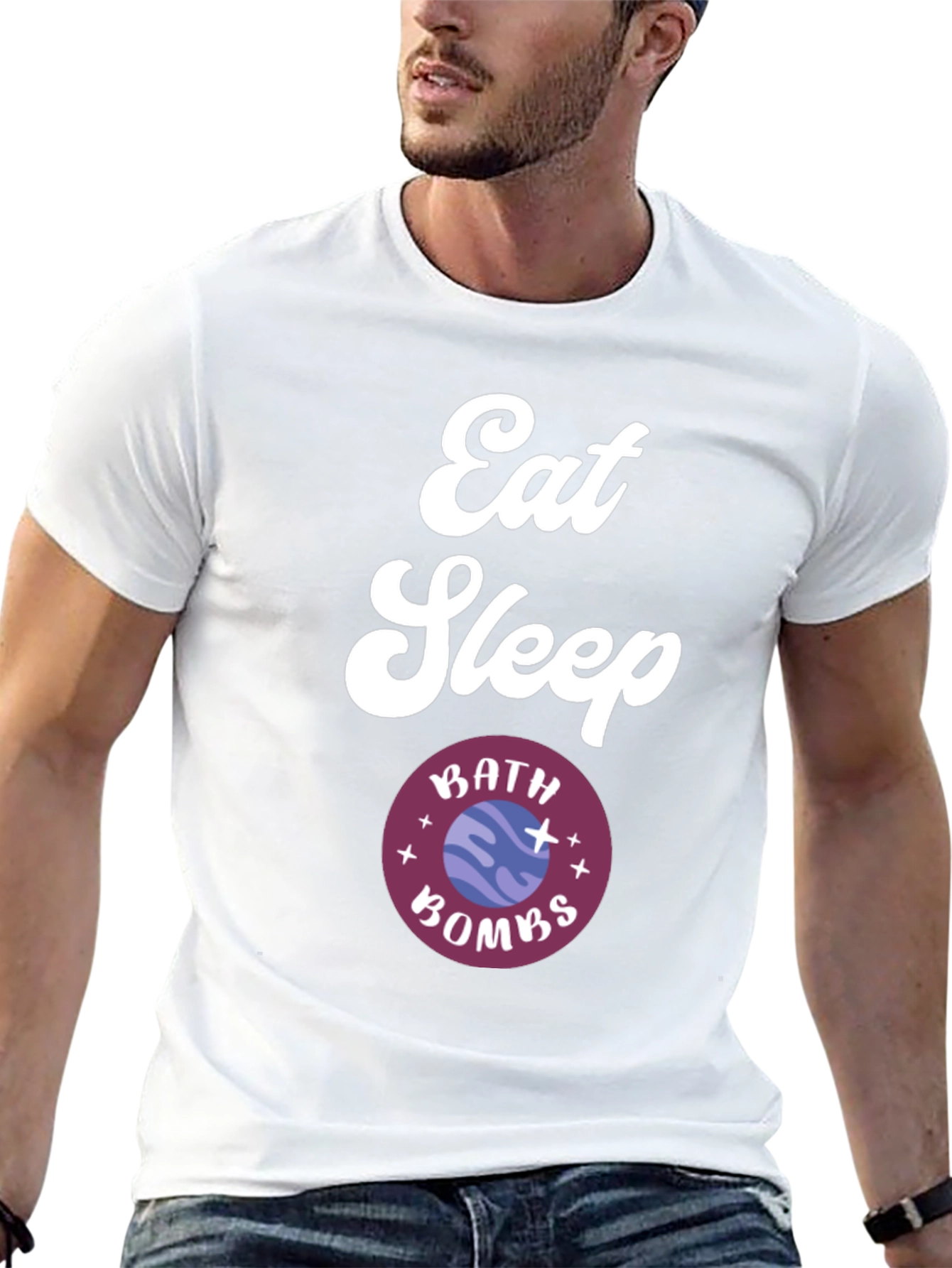 Eat Sleep Bath Bombs Black Graphic Tee