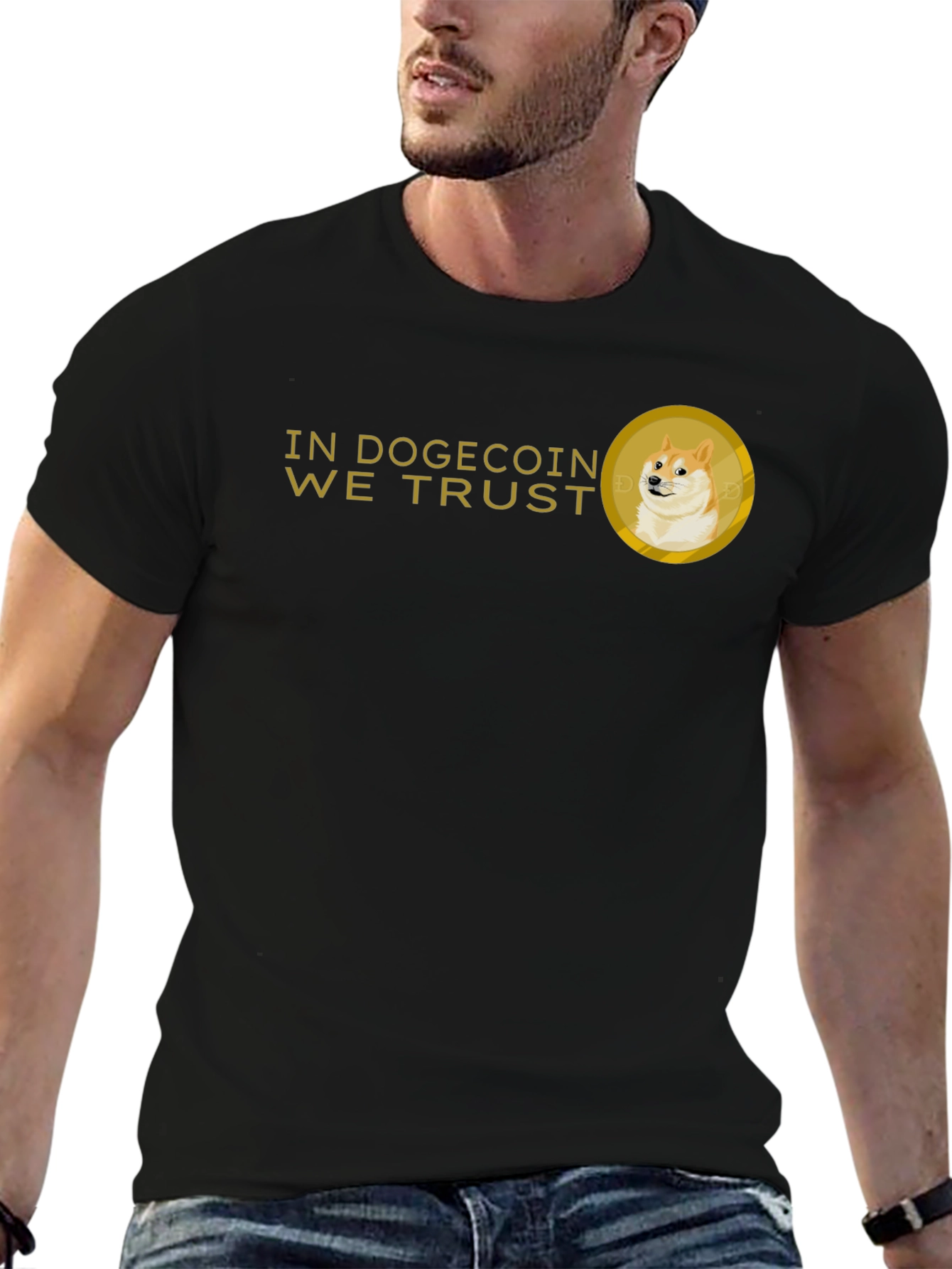 Dogecoin We Trust Black T-Shirt