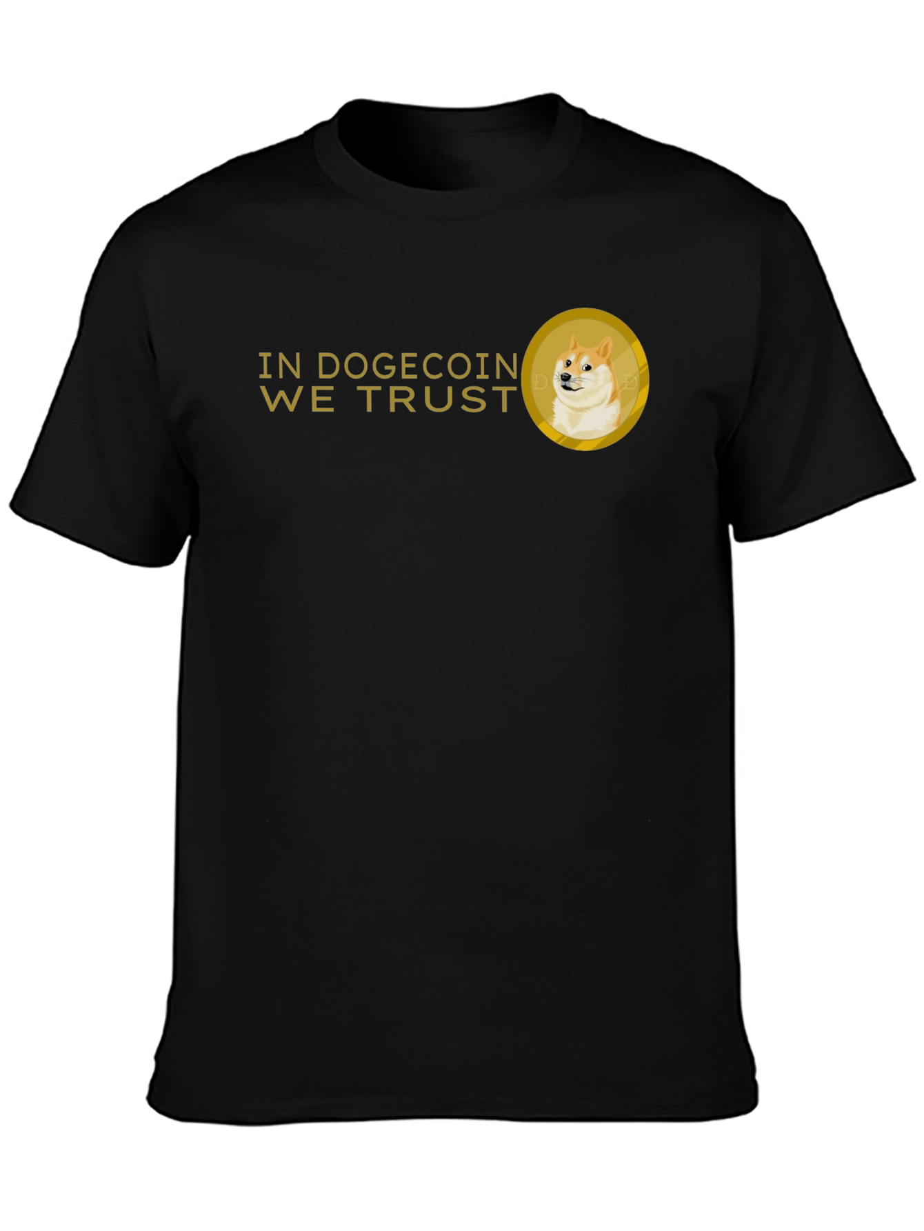 Dogecoin We Trust Black T-Shirt