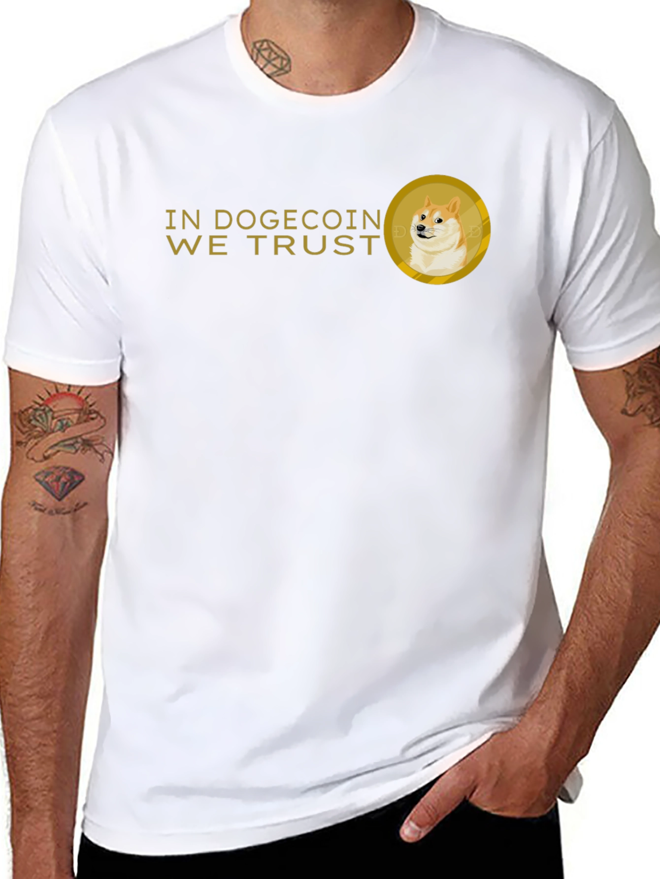 Dogecoin We Trust Black T-Shirt