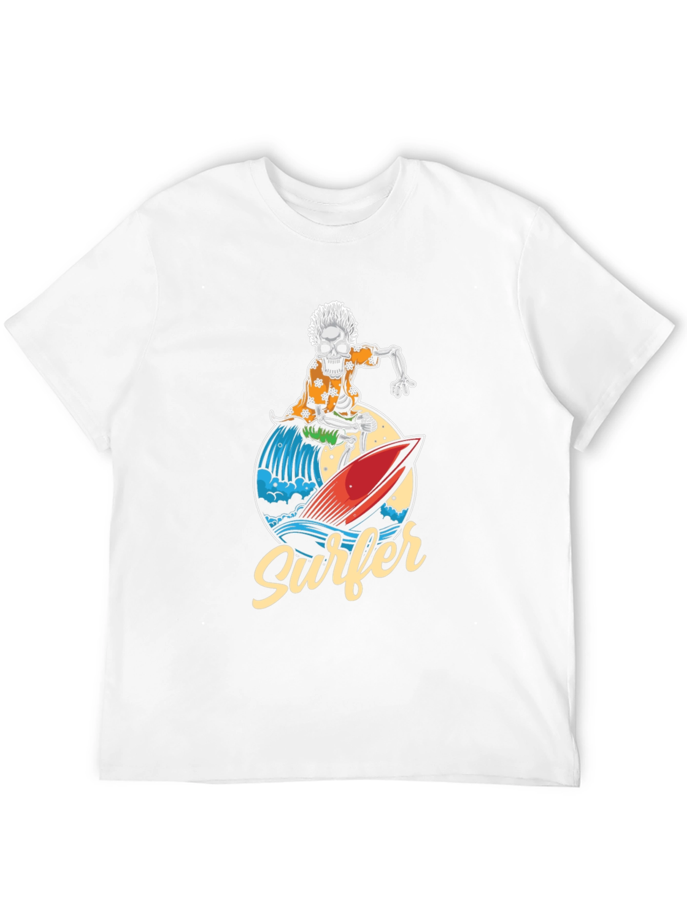 Skeleton Surfer Graphic T-Shirt