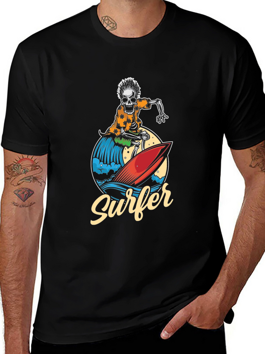 Skeleton Surfer Graphic T-Shirt