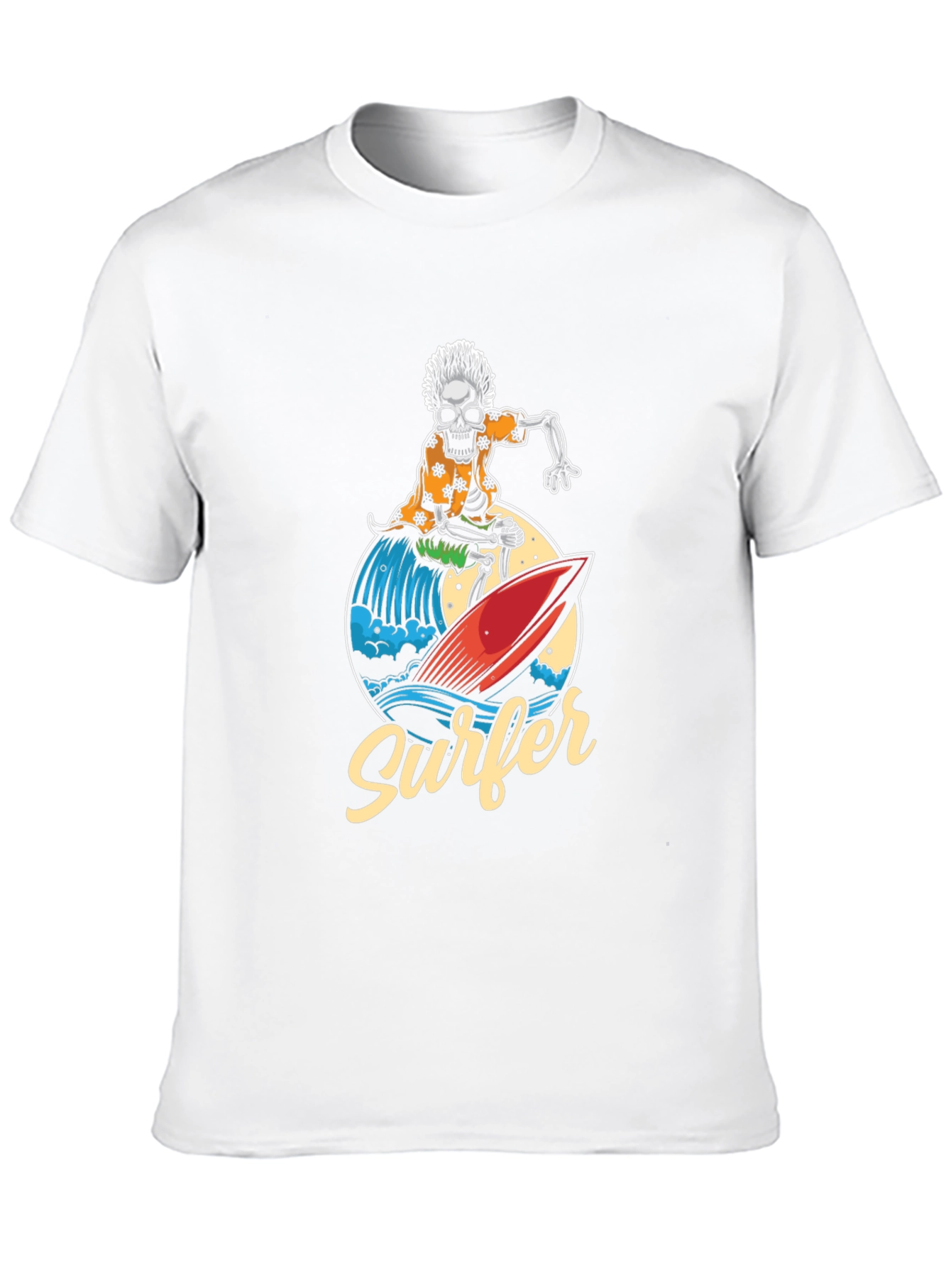 Skeleton Surfer Graphic T-Shirt