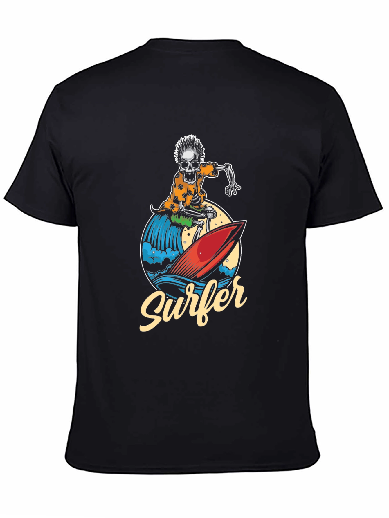 Skeleton Surfer Graphic T-Shirt