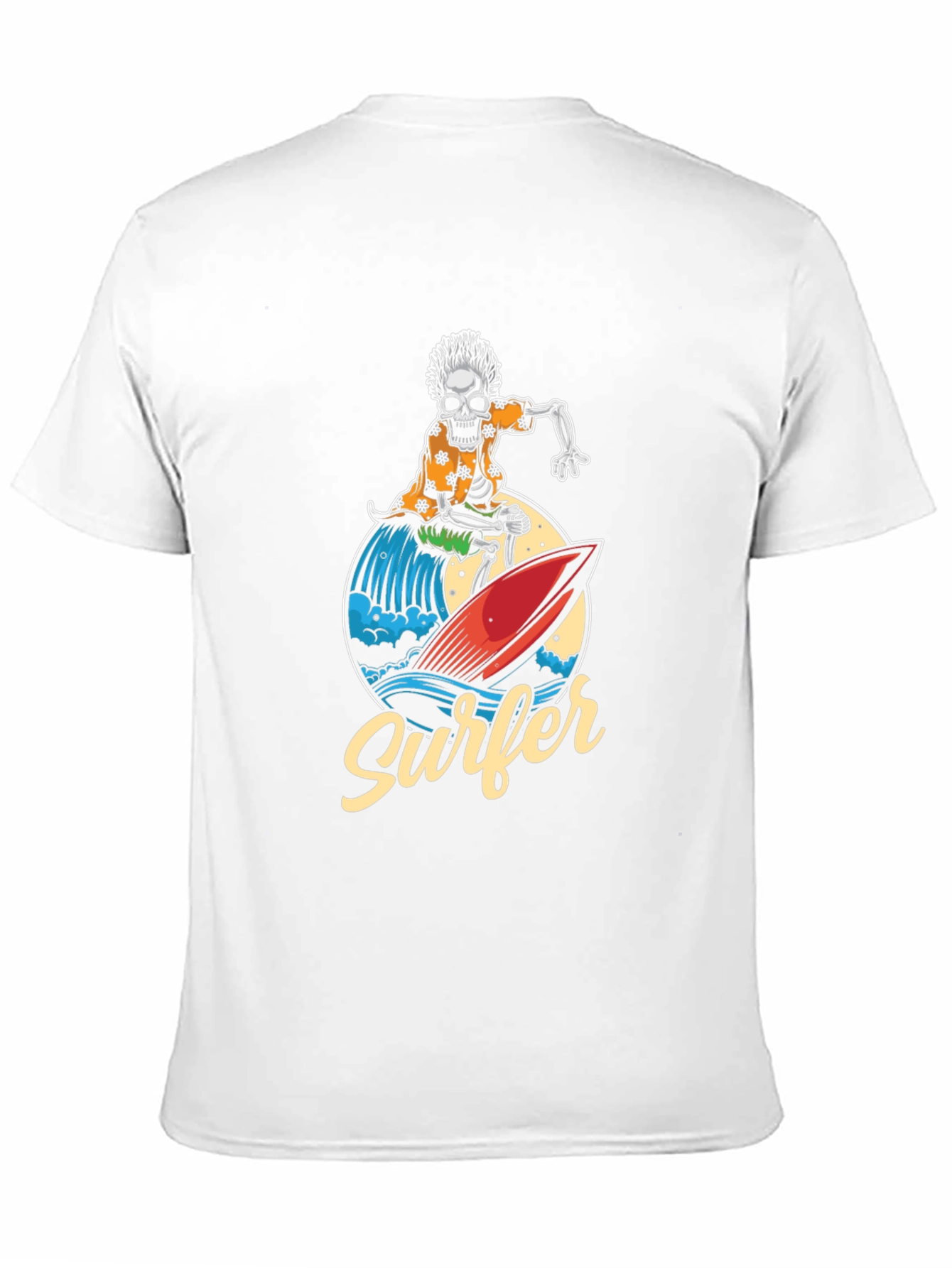 Skeleton Surfer Graphic T-Shirt
