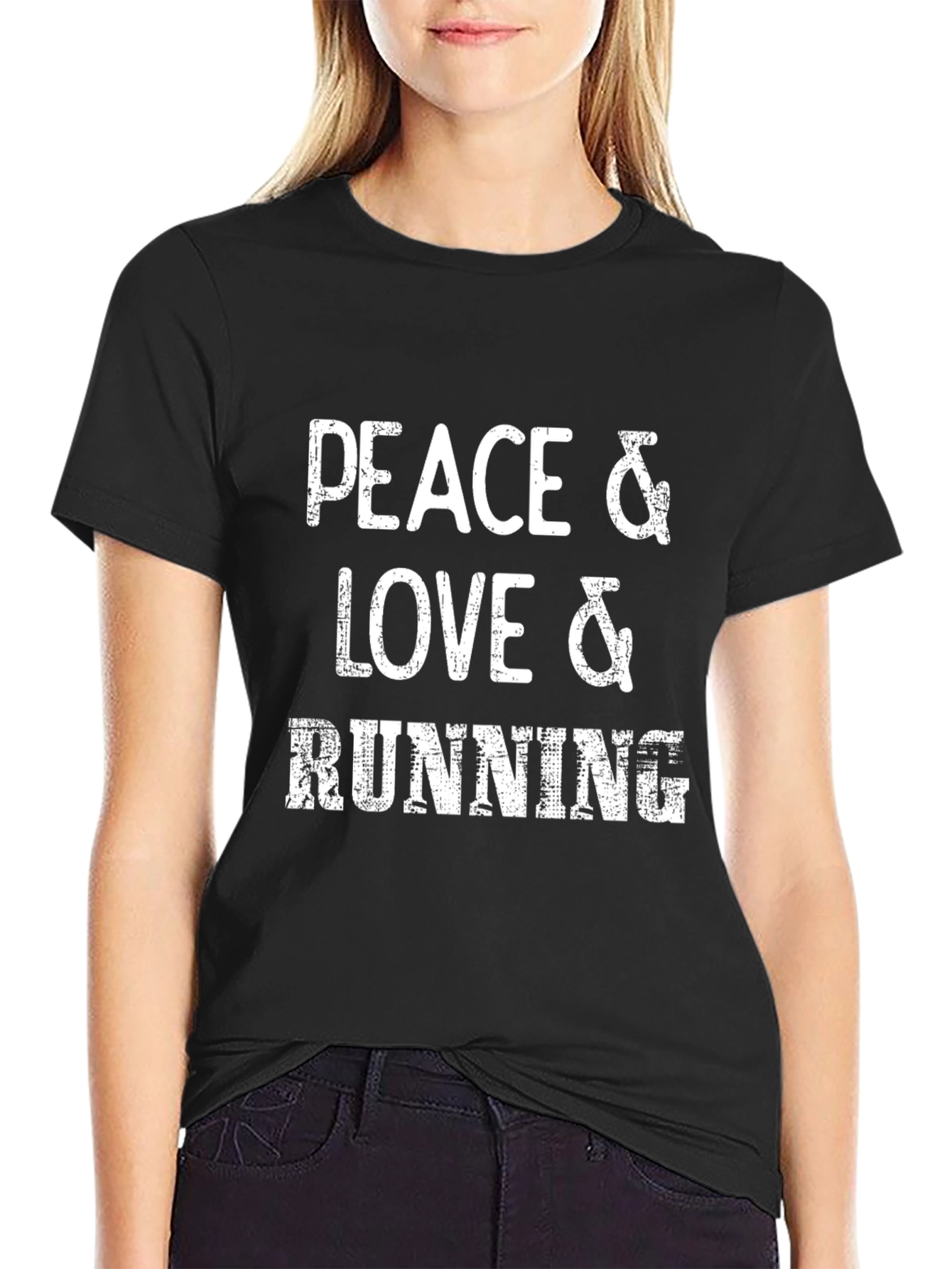 Peace Love Running Graphic Tee