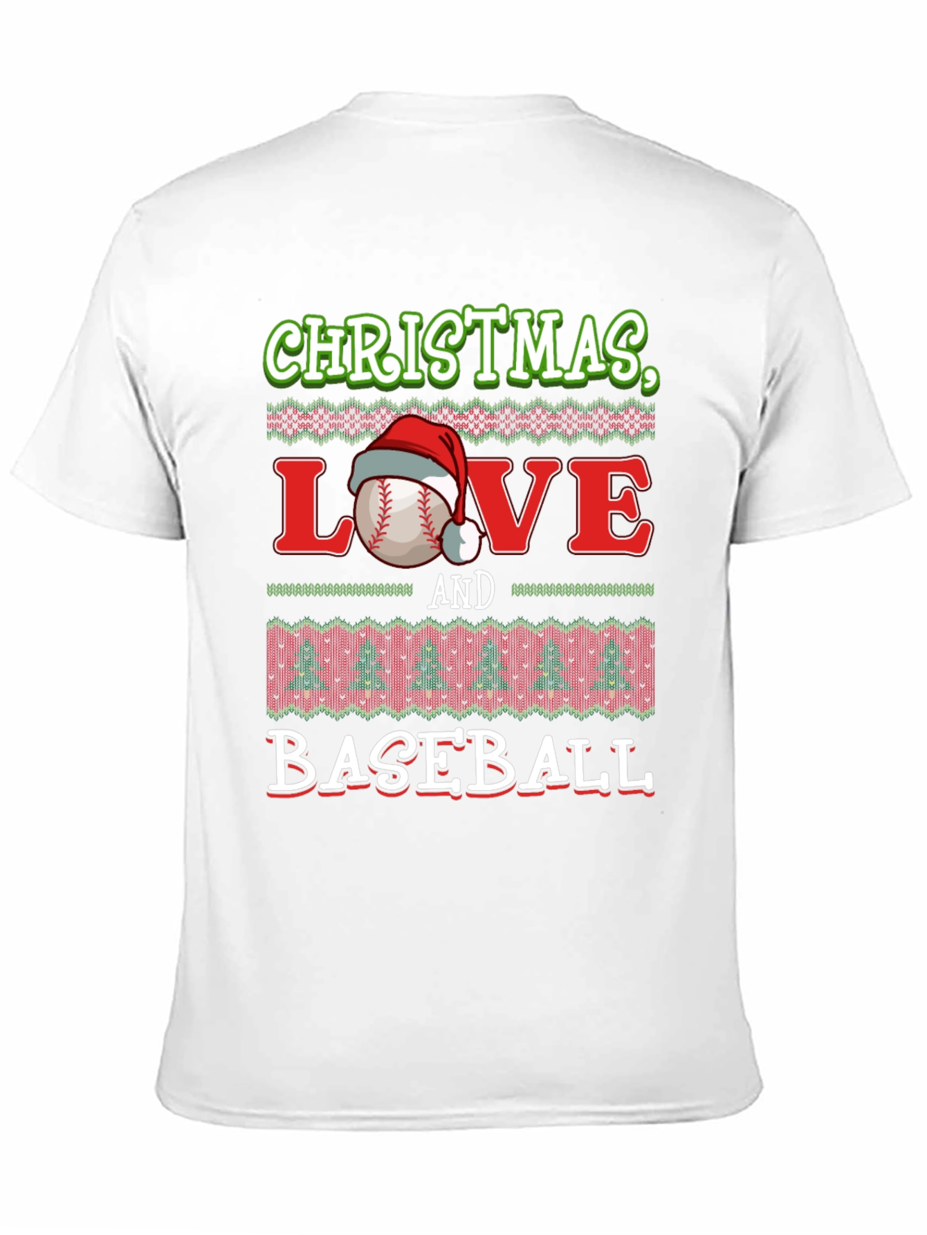 Christmas Love and Baseball Holiday T-Shirt