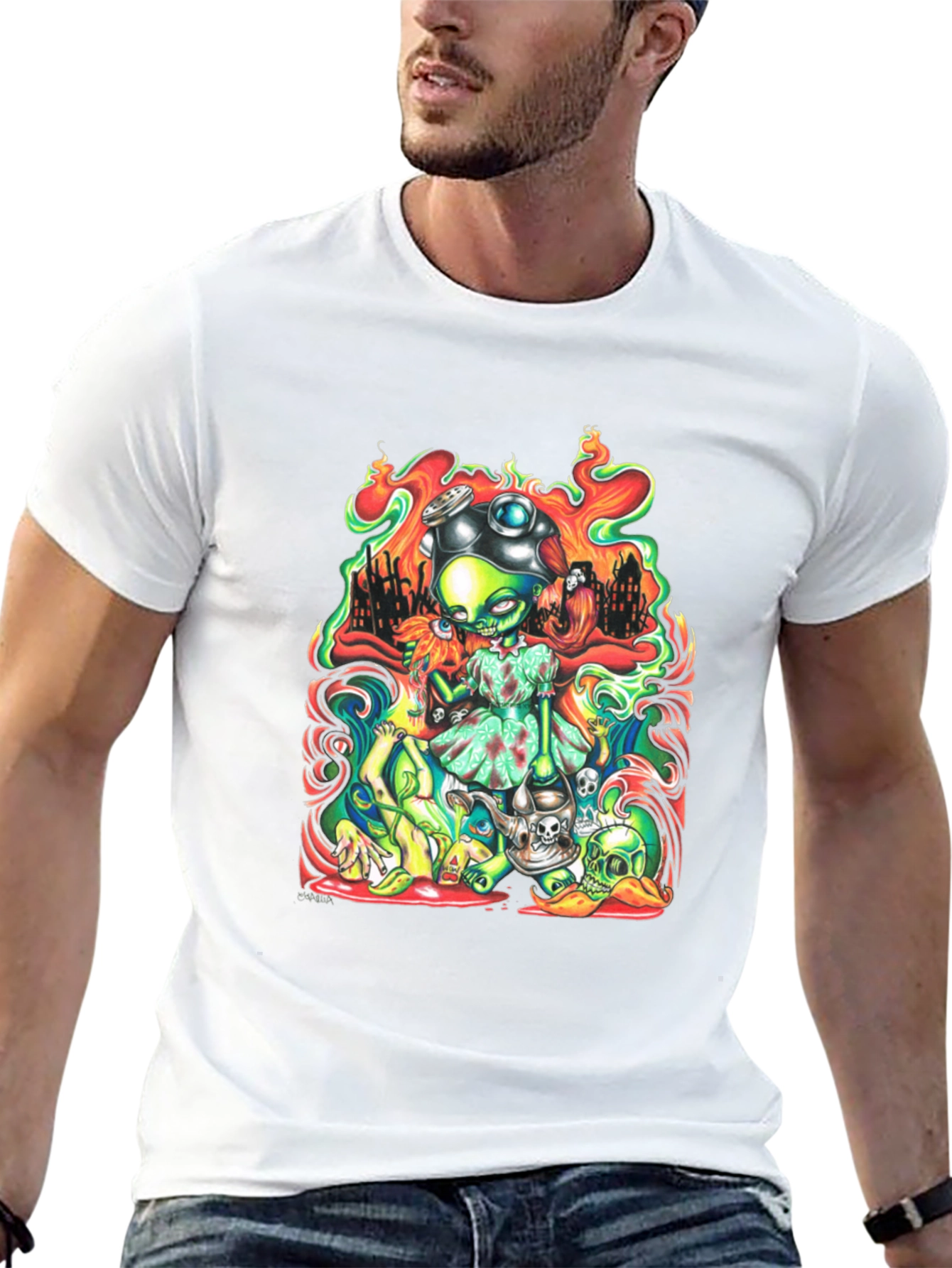 Zombie Girl T-Shirt - Mens Black Graphic Tee