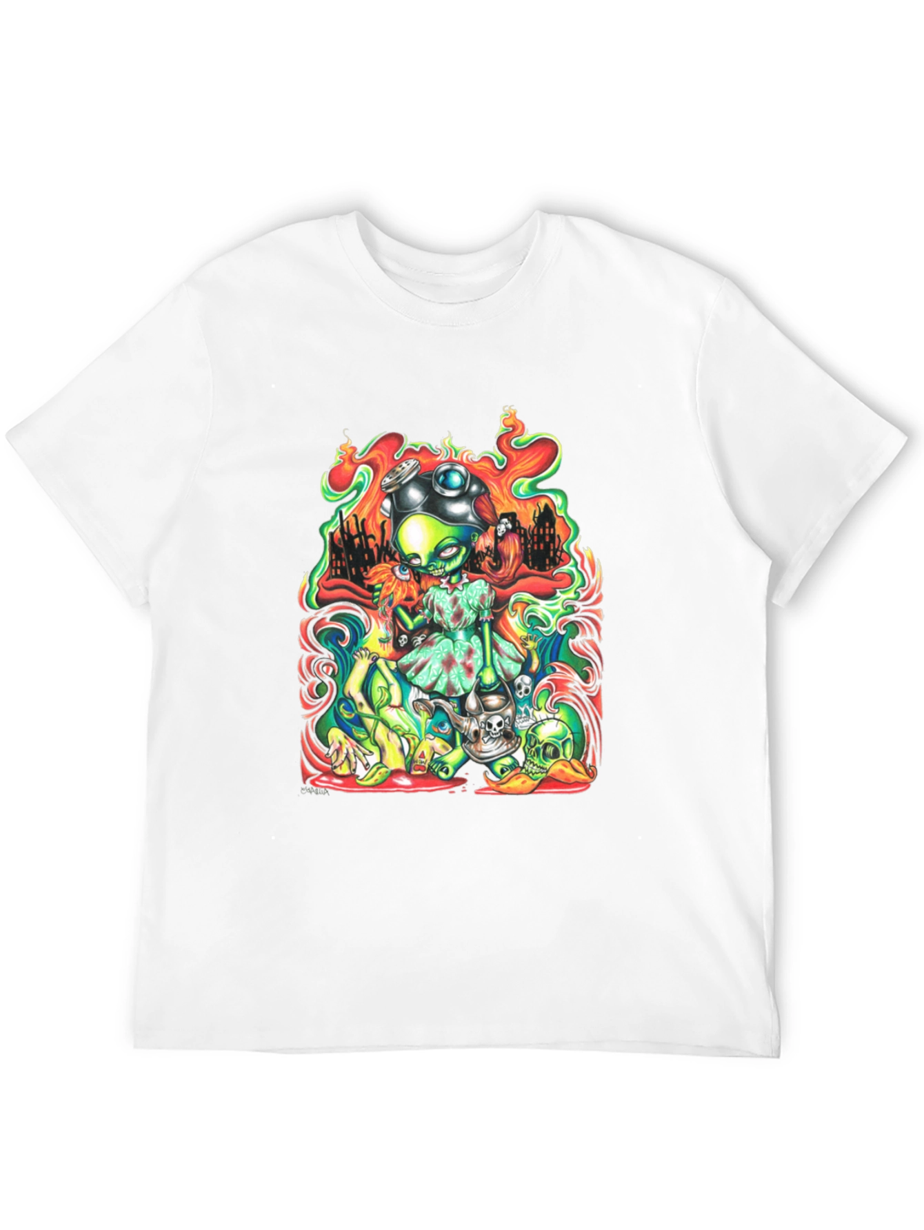 Zombie Girl T-Shirt - Mens Black Graphic Tee