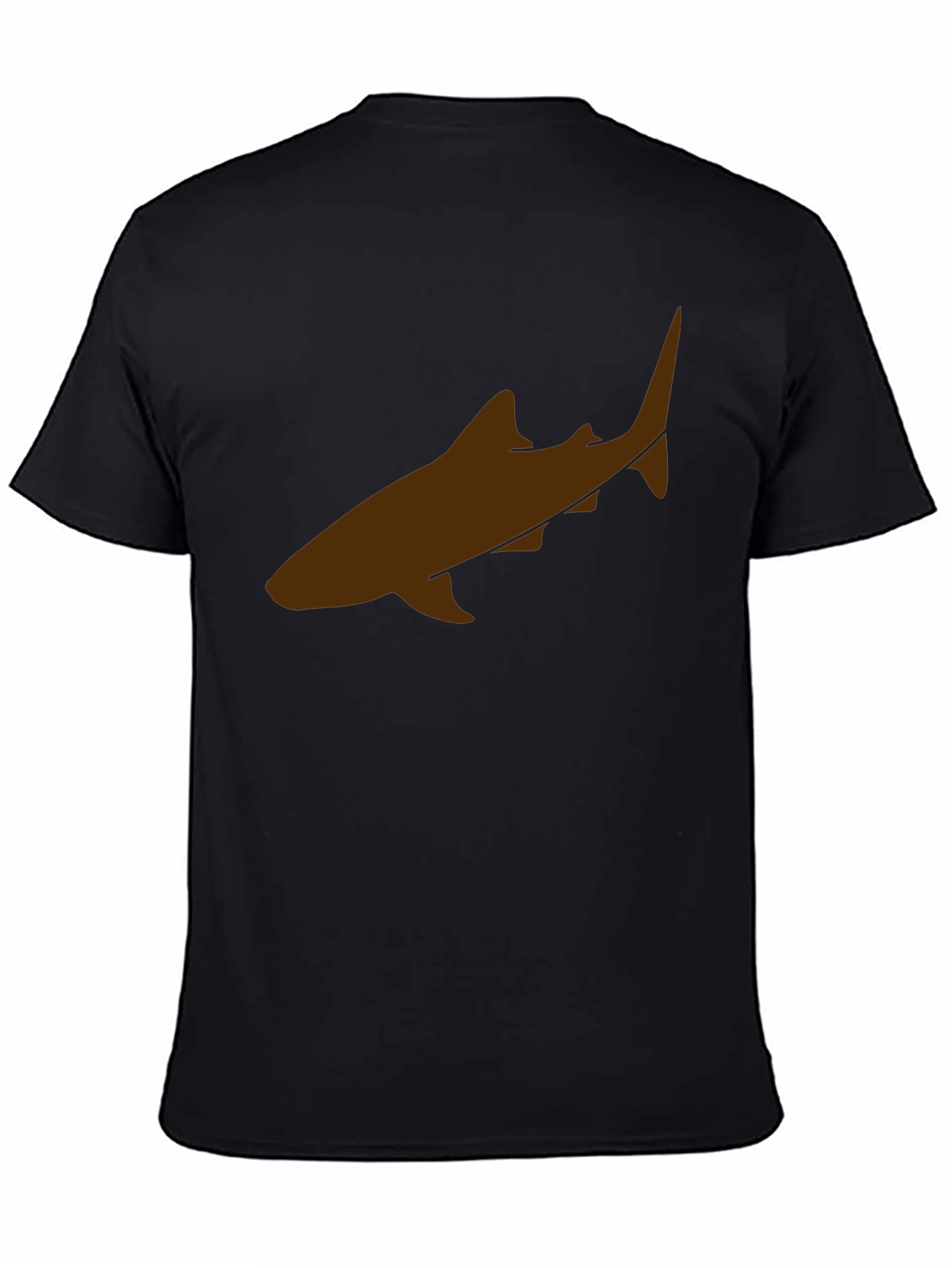 Shark Graphic Tee - Black Cotton Casual Shirt