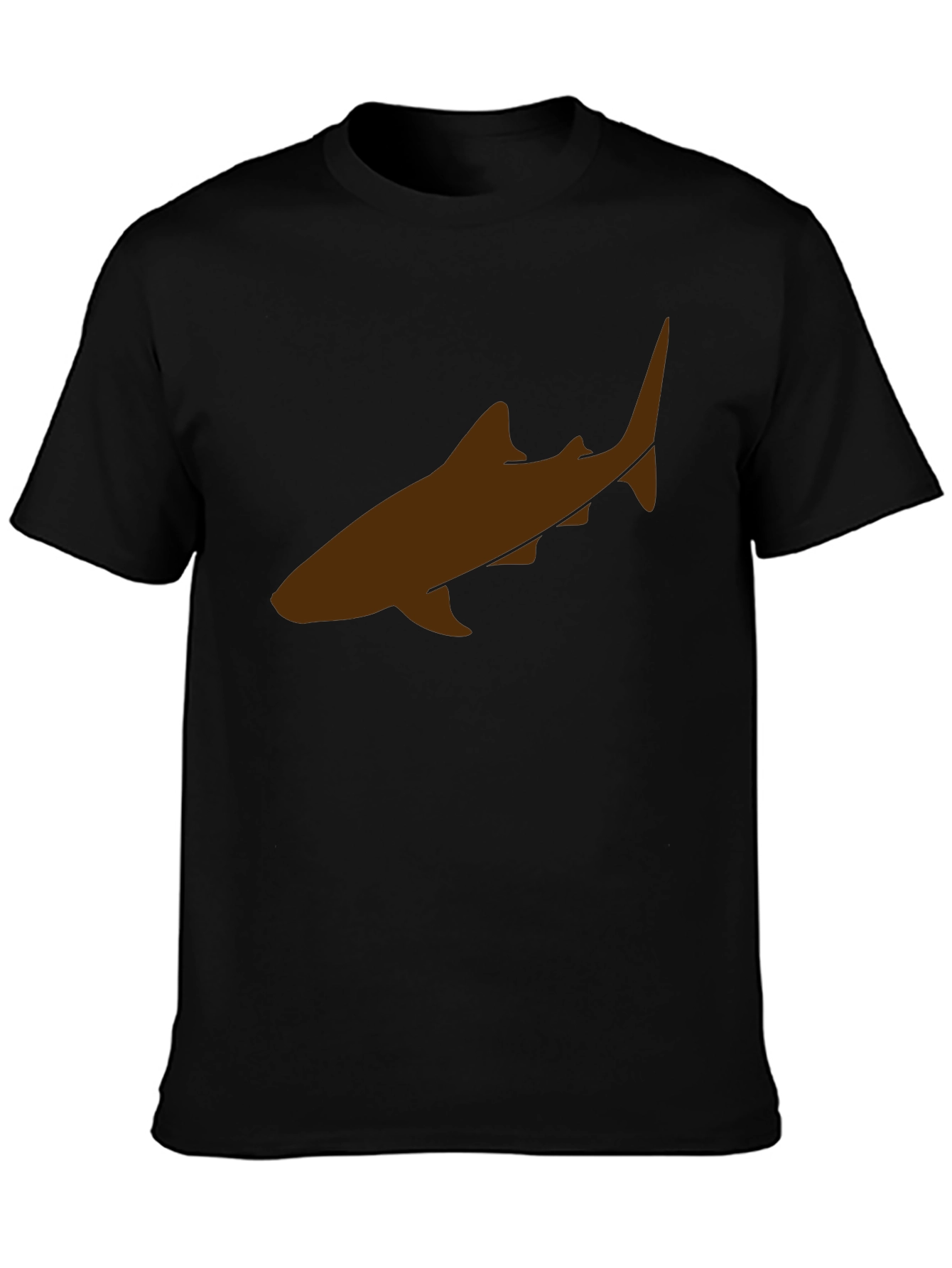 Shark Graphic Tee - Black Cotton Casual Shirt