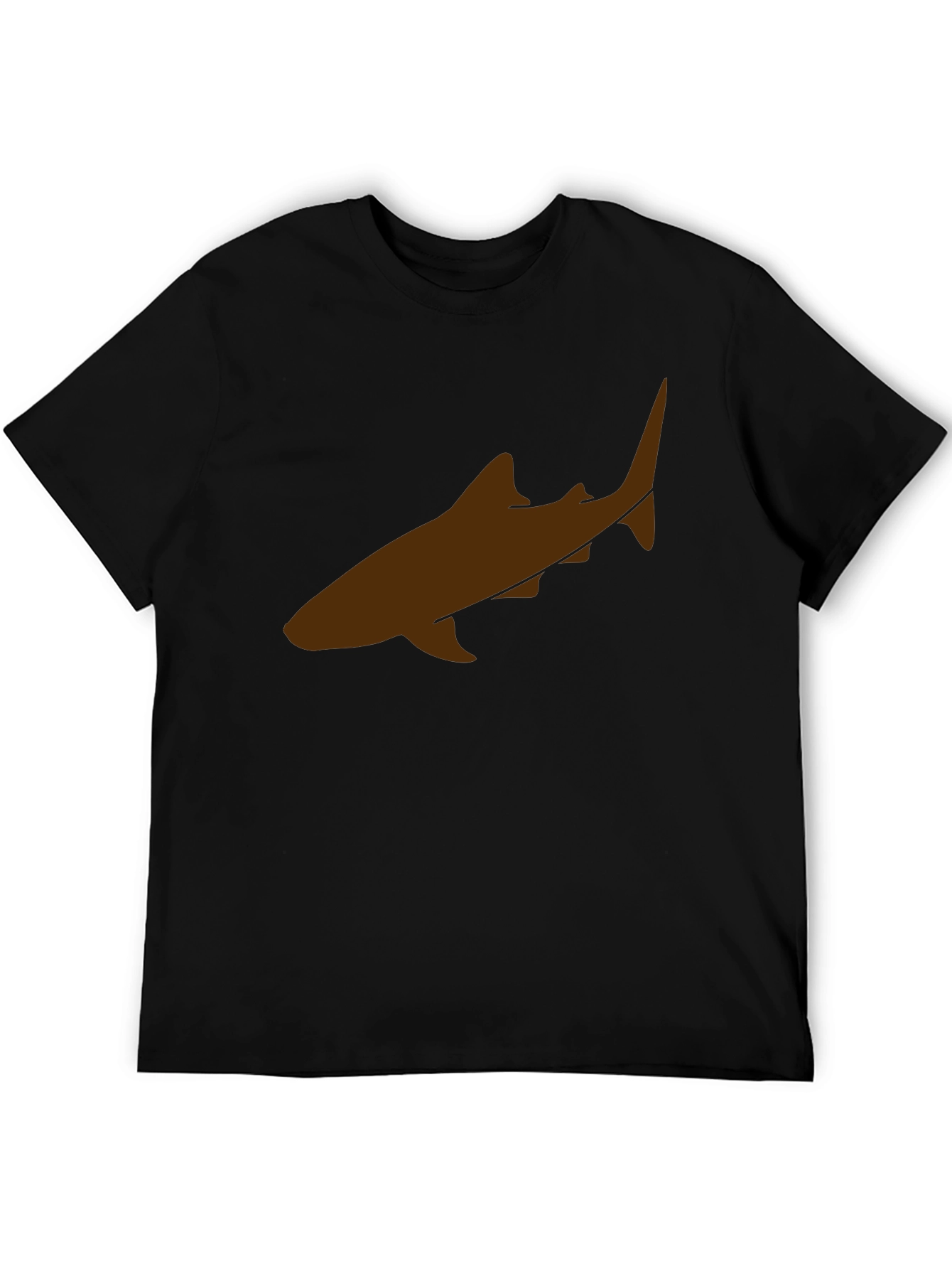 Shark Graphic Tee - Black Cotton Casual Shirt