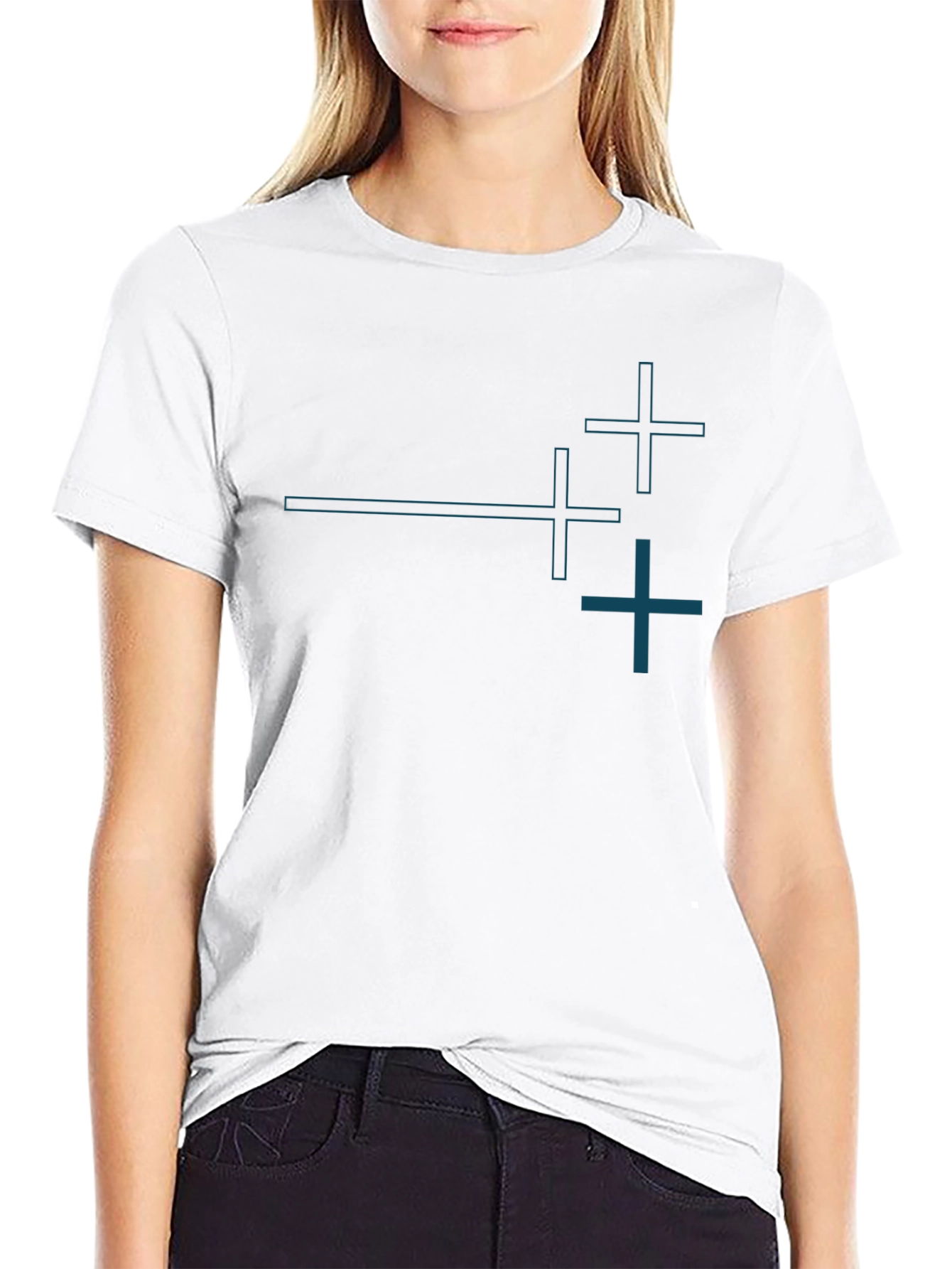 Modern Graphic Tee - Abstract Plus Design