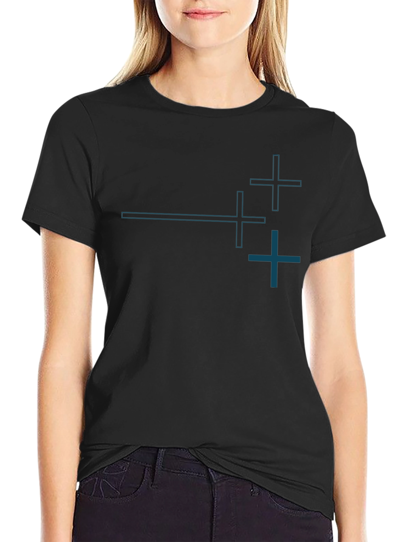 Modern Graphic Tee - Abstract Plus Design
