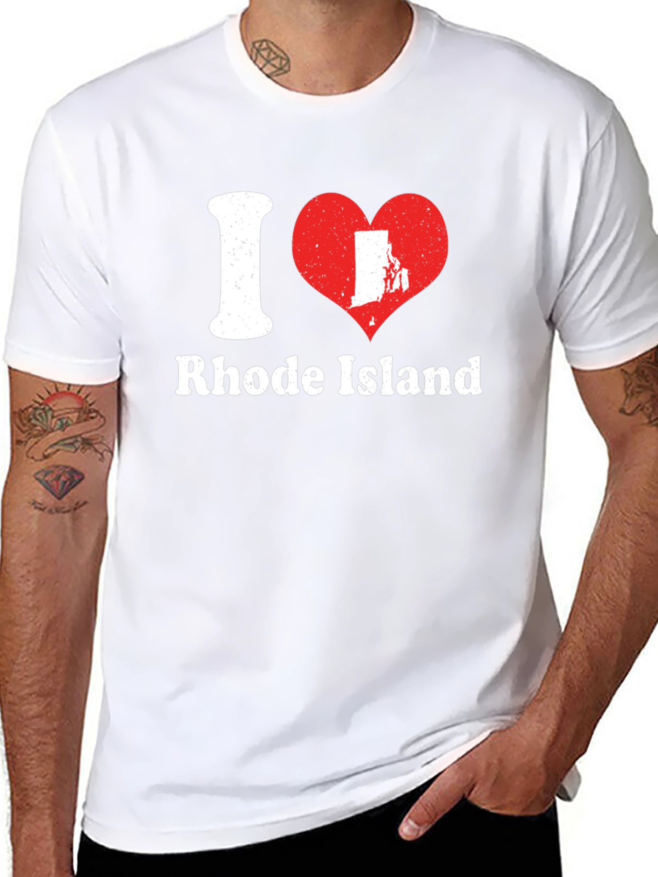 I Heart Rhode Island Black T-Shirt