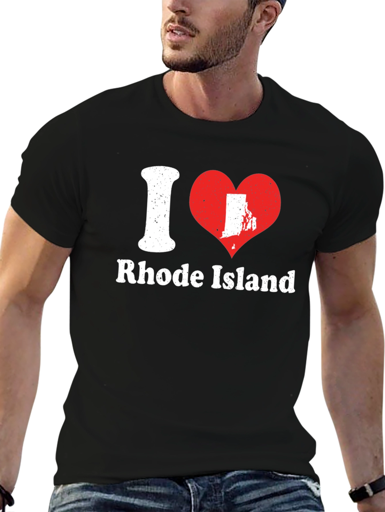 I Heart Rhode Island Black T-Shirt