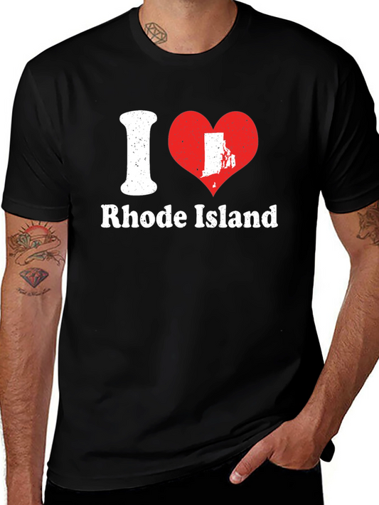 I Heart Rhode Island Black T-Shirt