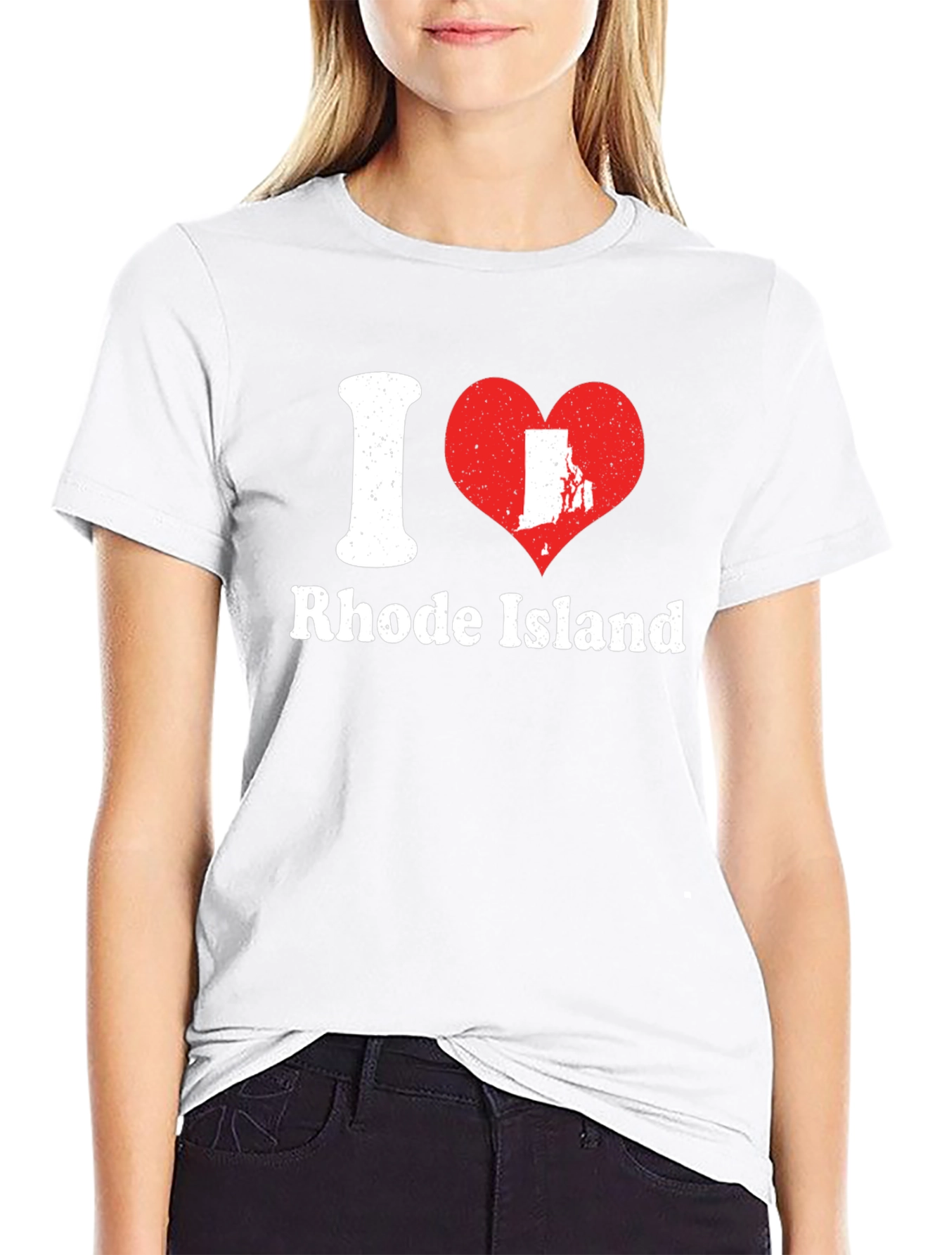 I Heart Rhode Island Black T-Shirt