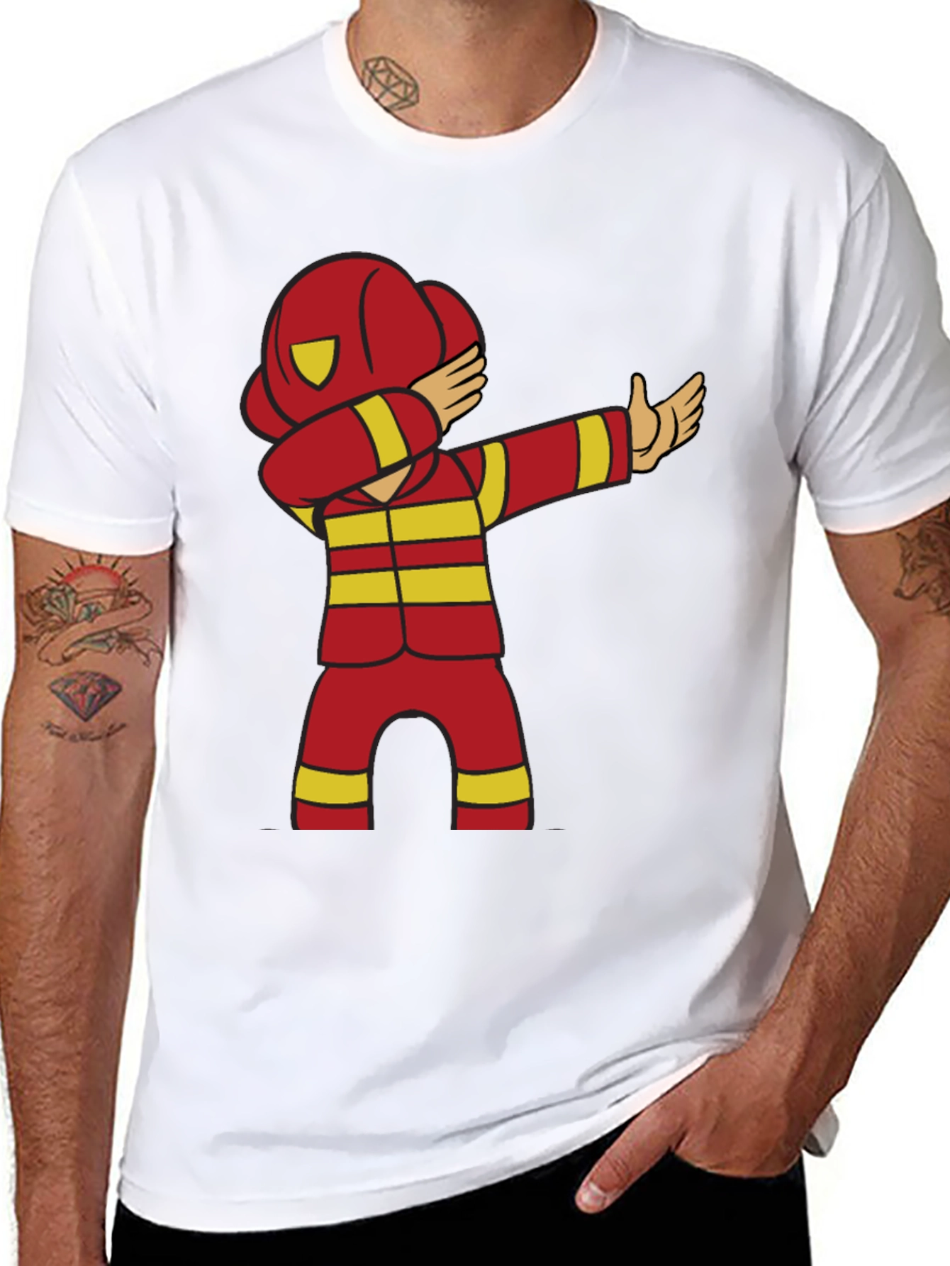 Firefighter Dab Black T-Shirt