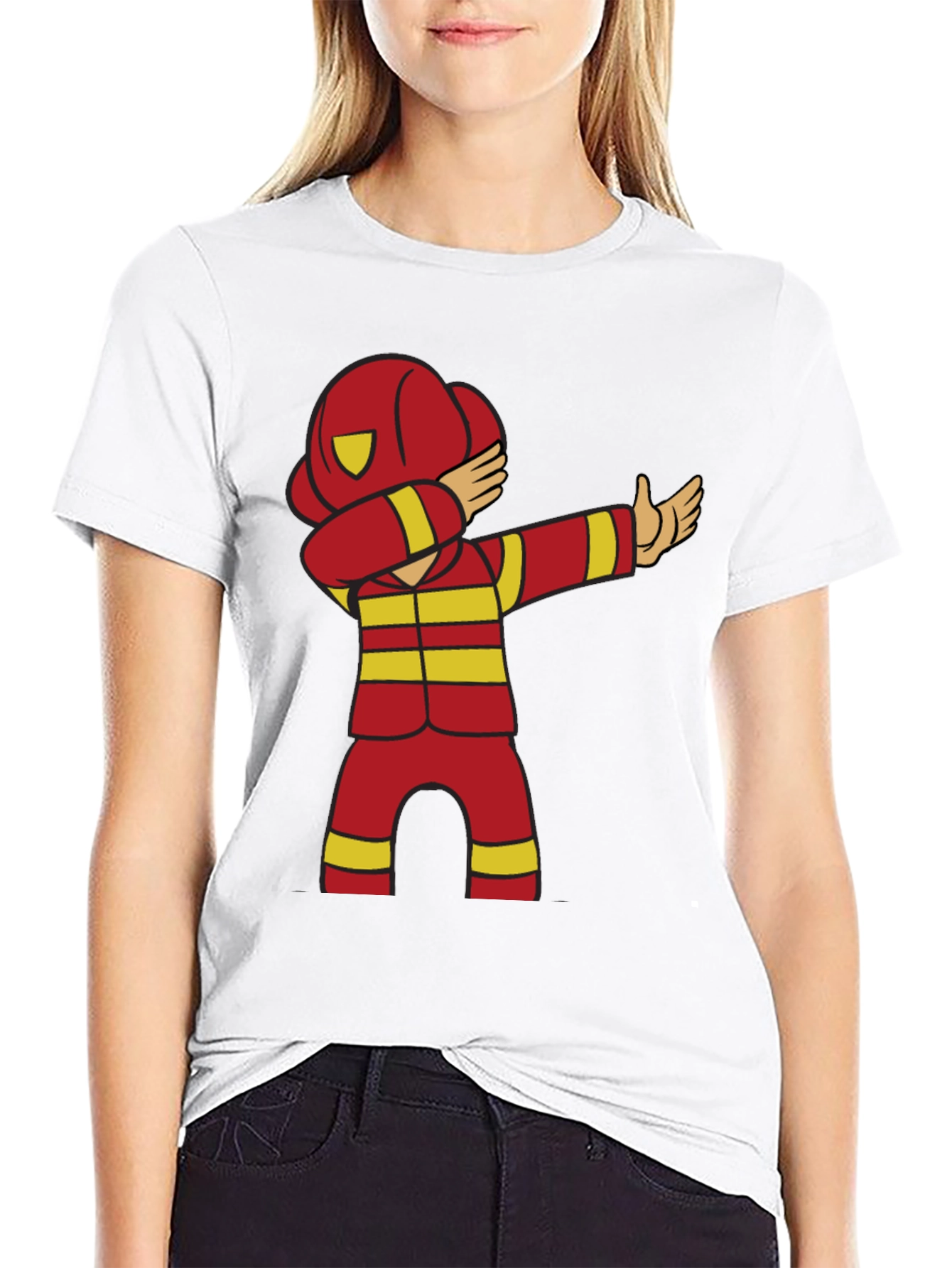 Firefighter Dab Black T-Shirt