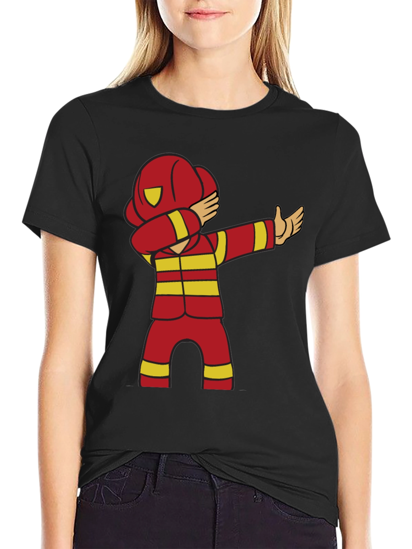 Firefighter Dab Black T-Shirt