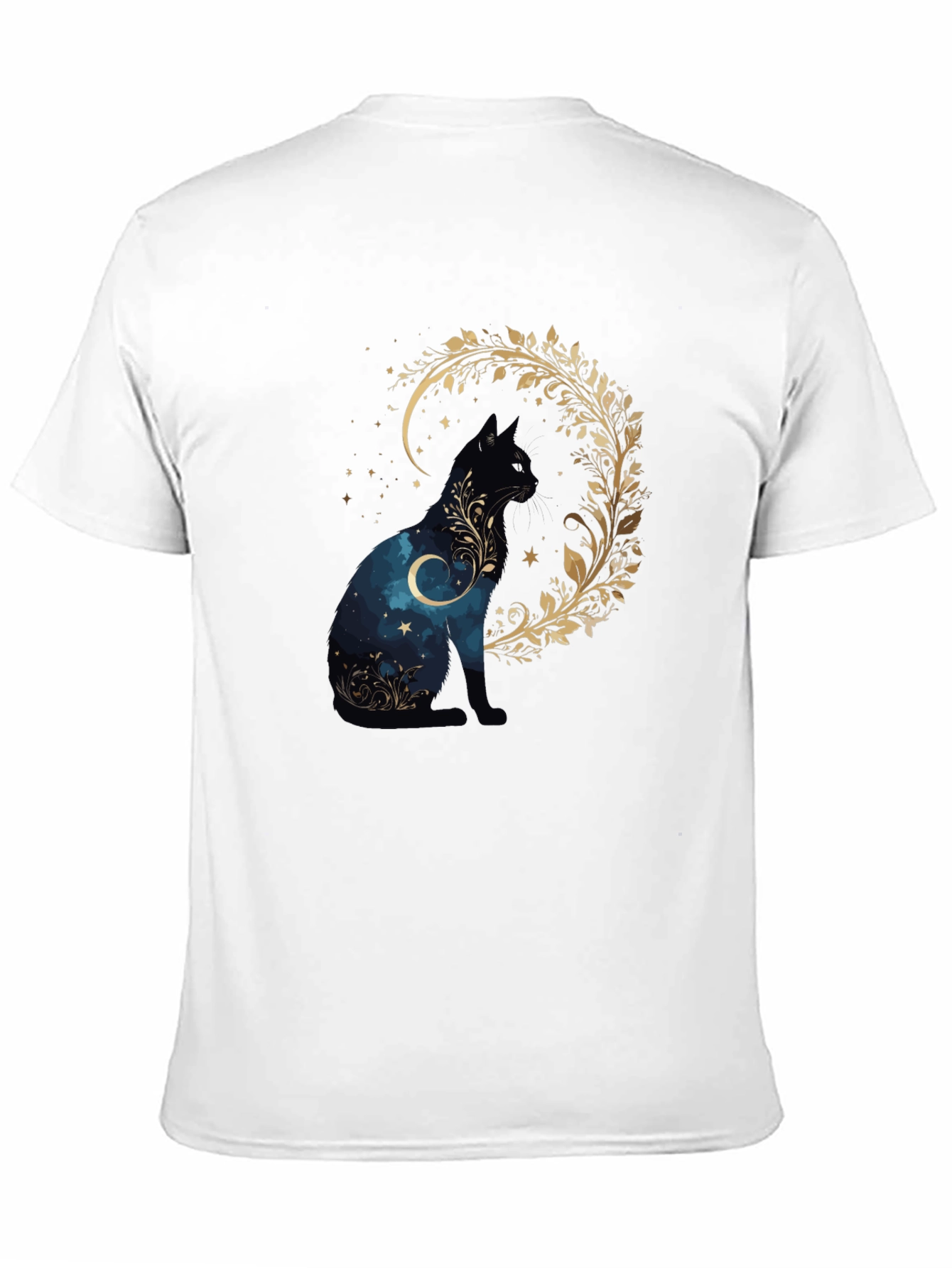 Mystic Cat T-Shirt - Celestial Feline Design