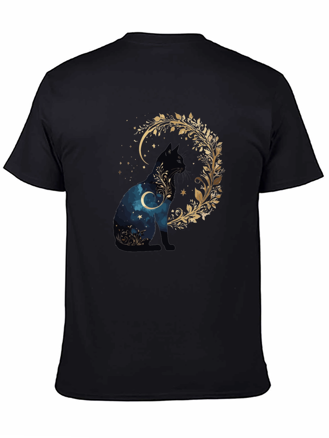 Mystic Cat T-Shirt - Celestial Feline Design