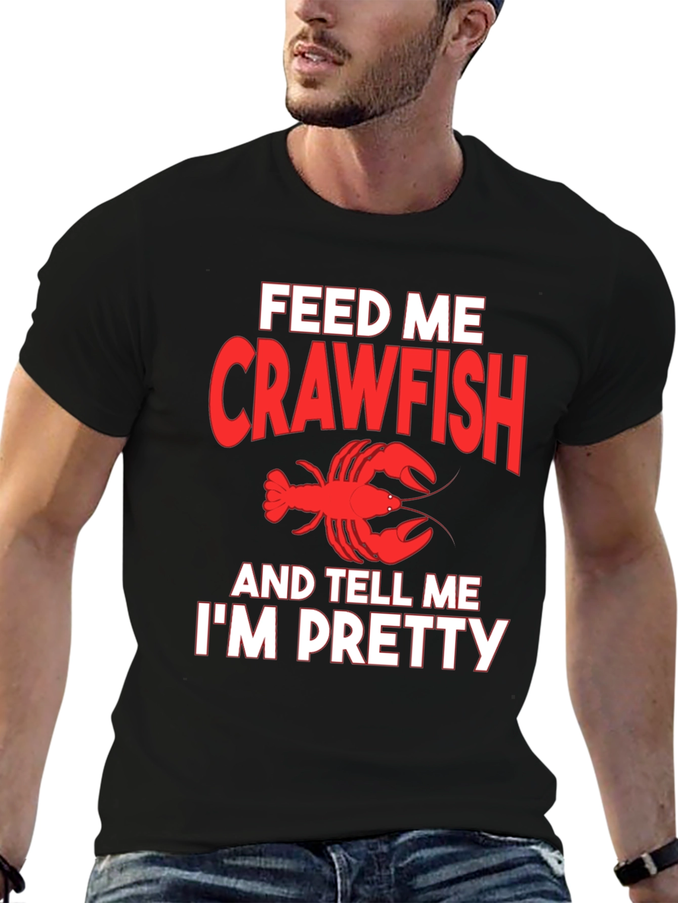 Feed Me Crawfish T-Shirt Funny Seafood Tee