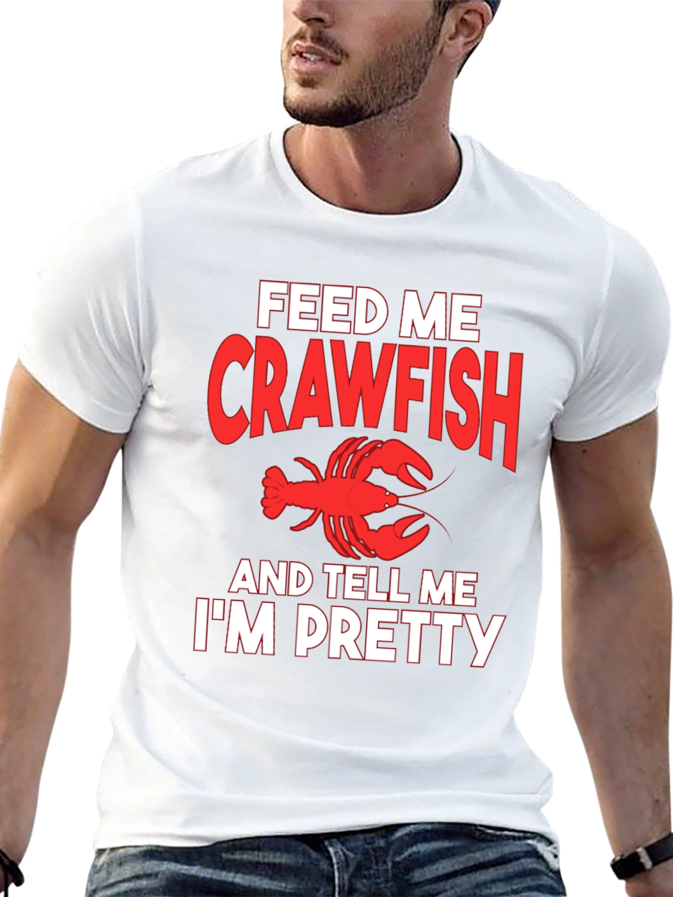 Feed Me Crawfish T-Shirt Funny Seafood Tee