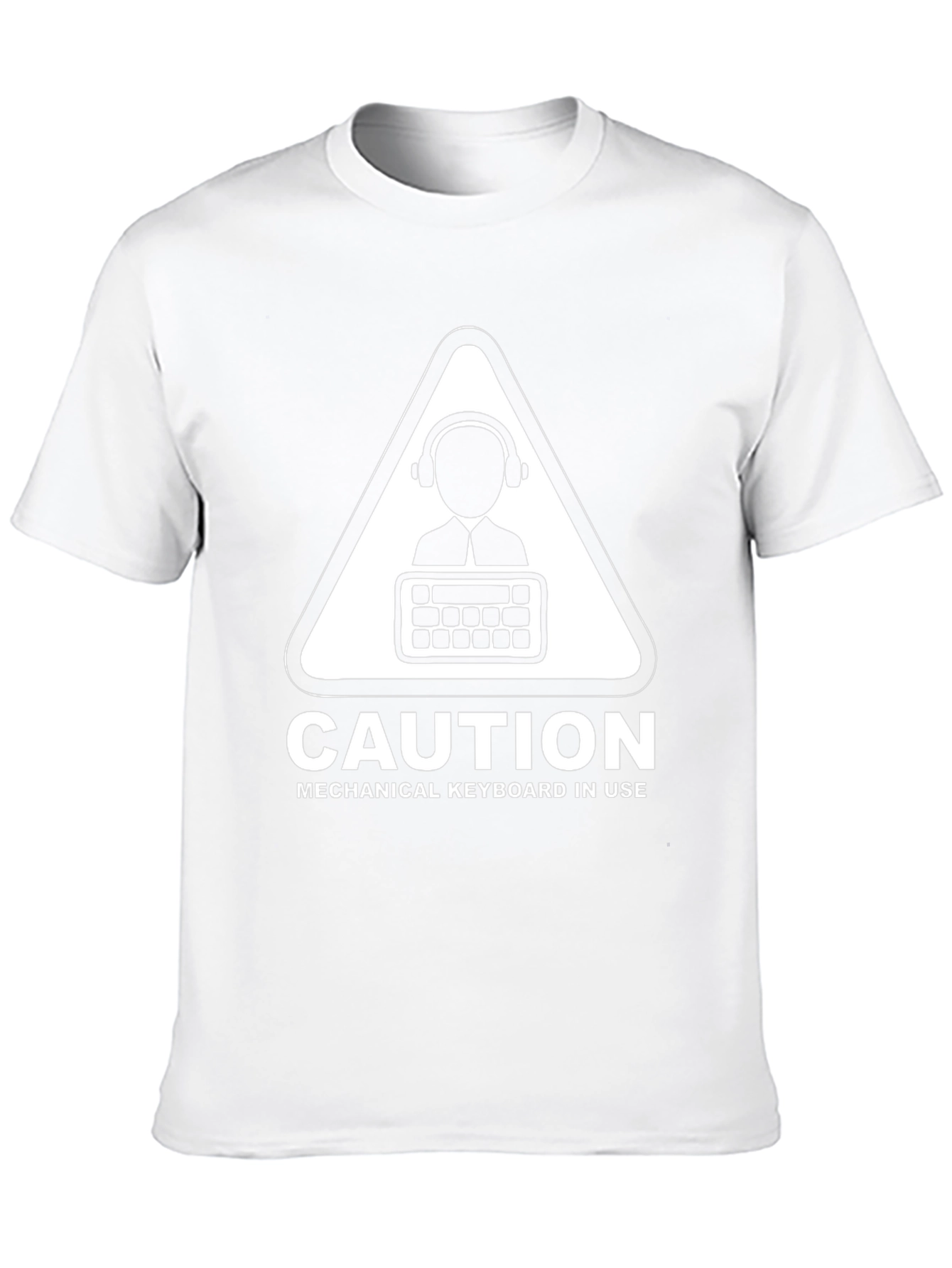 Caution Mechanical Keyboard T-Shirt Funny Gamer Tee