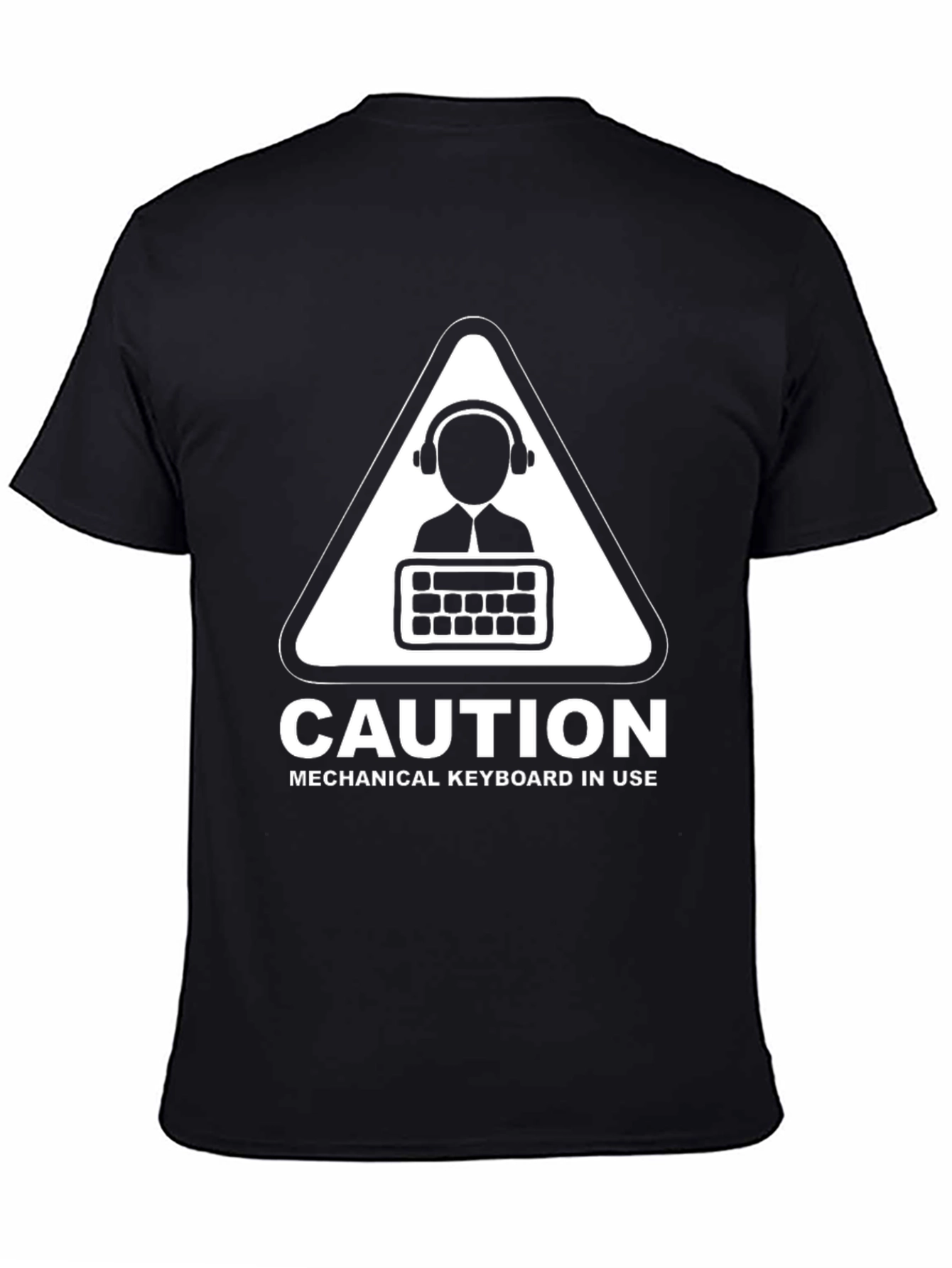 Caution Mechanical Keyboard T-Shirt Funny Gamer Tee