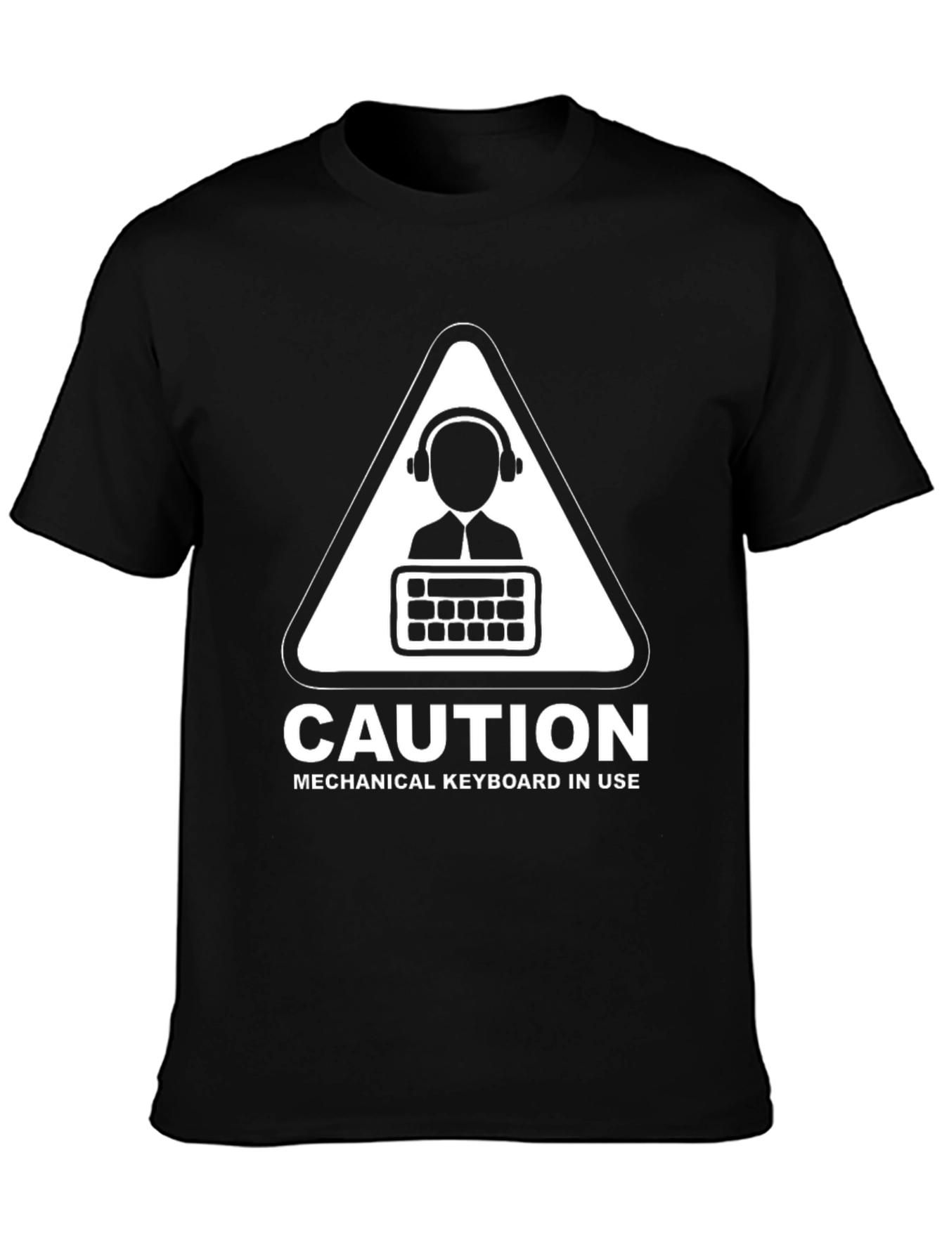 Caution Mechanical Keyboard T-Shirt Funny Gamer Tee