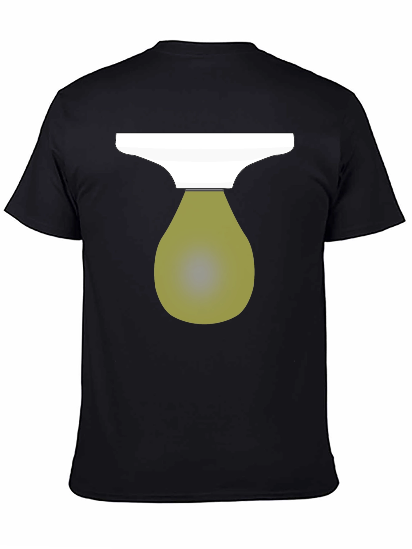 Modern Graphic Print T-Shirt - Olive Bulb Design