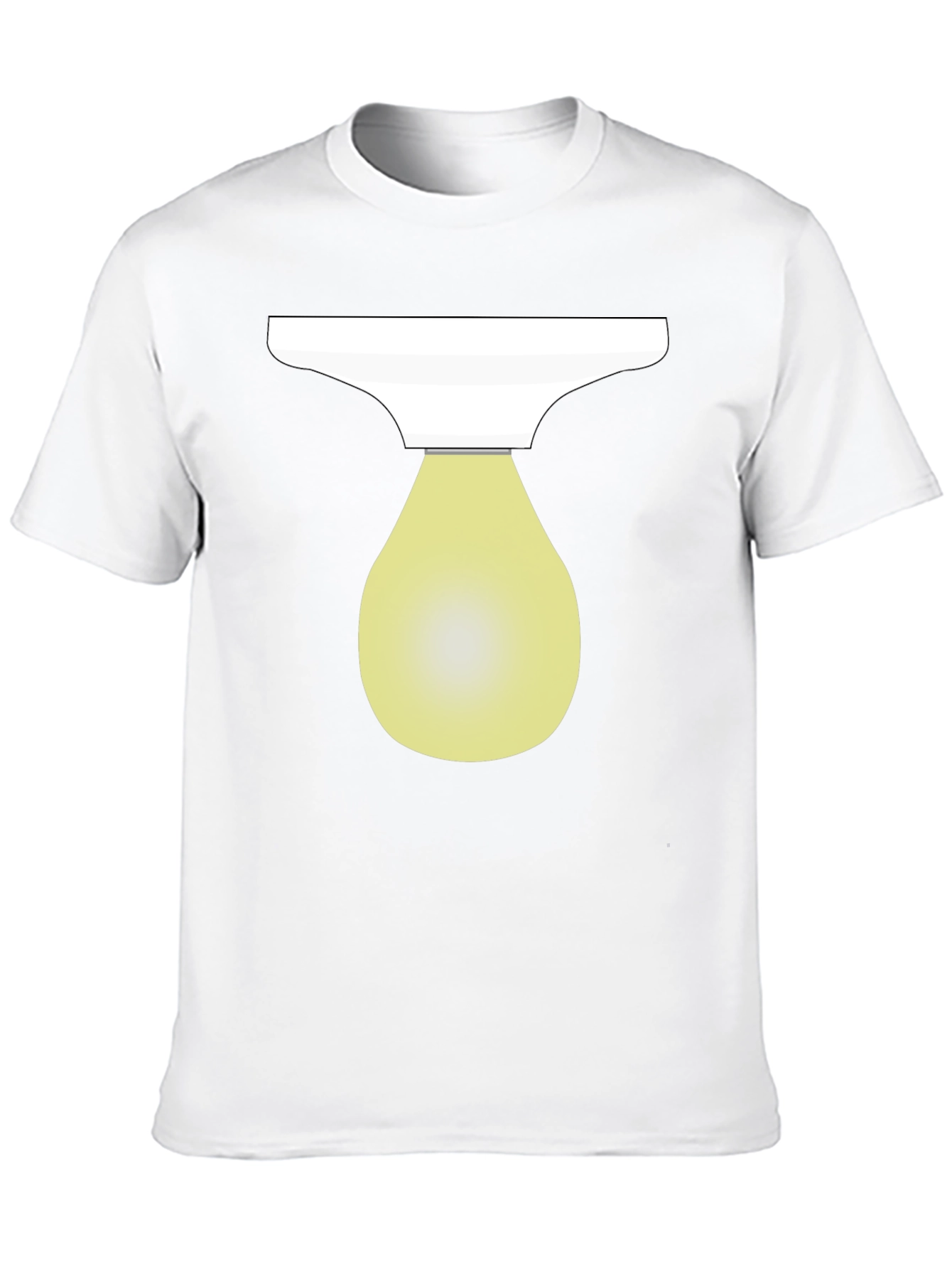 Modern Graphic Print T-Shirt - Olive Bulb Design