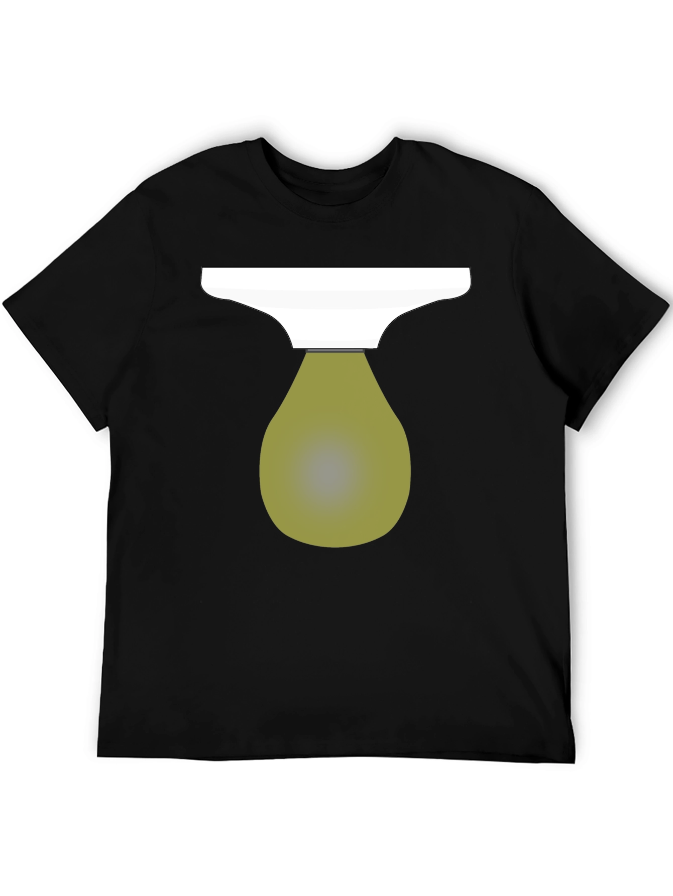 Modern Graphic Print T-Shirt - Olive Bulb Design