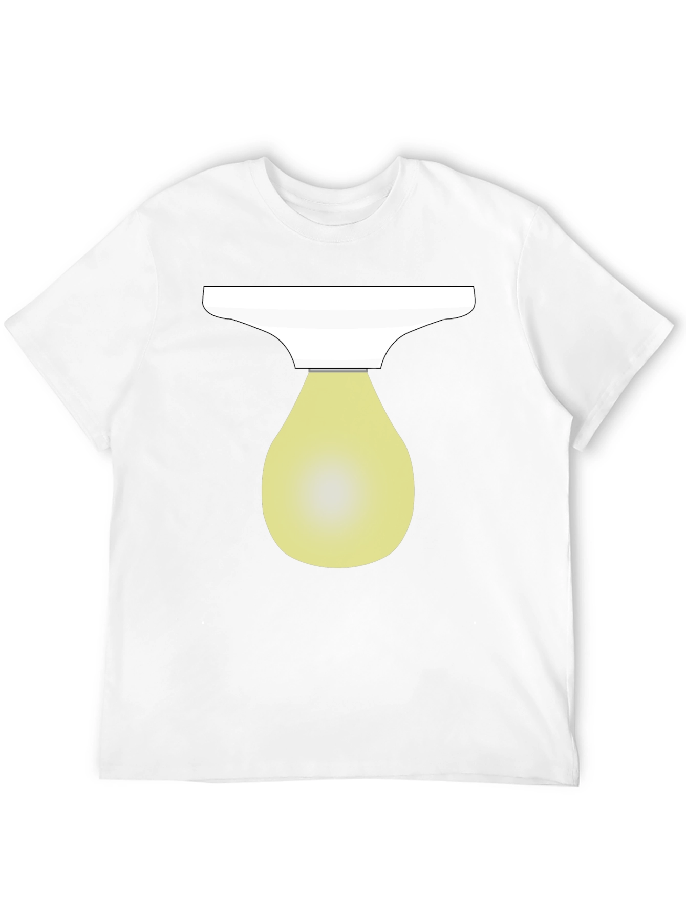 Modern Graphic Print T-Shirt - Olive Bulb Design