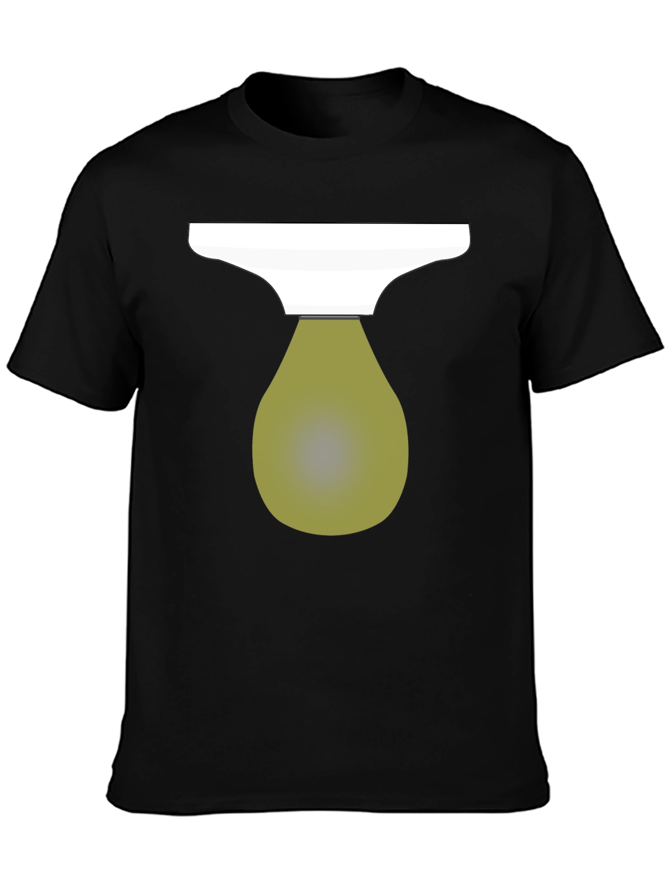 Modern Graphic Print T-Shirt - Olive Bulb Design