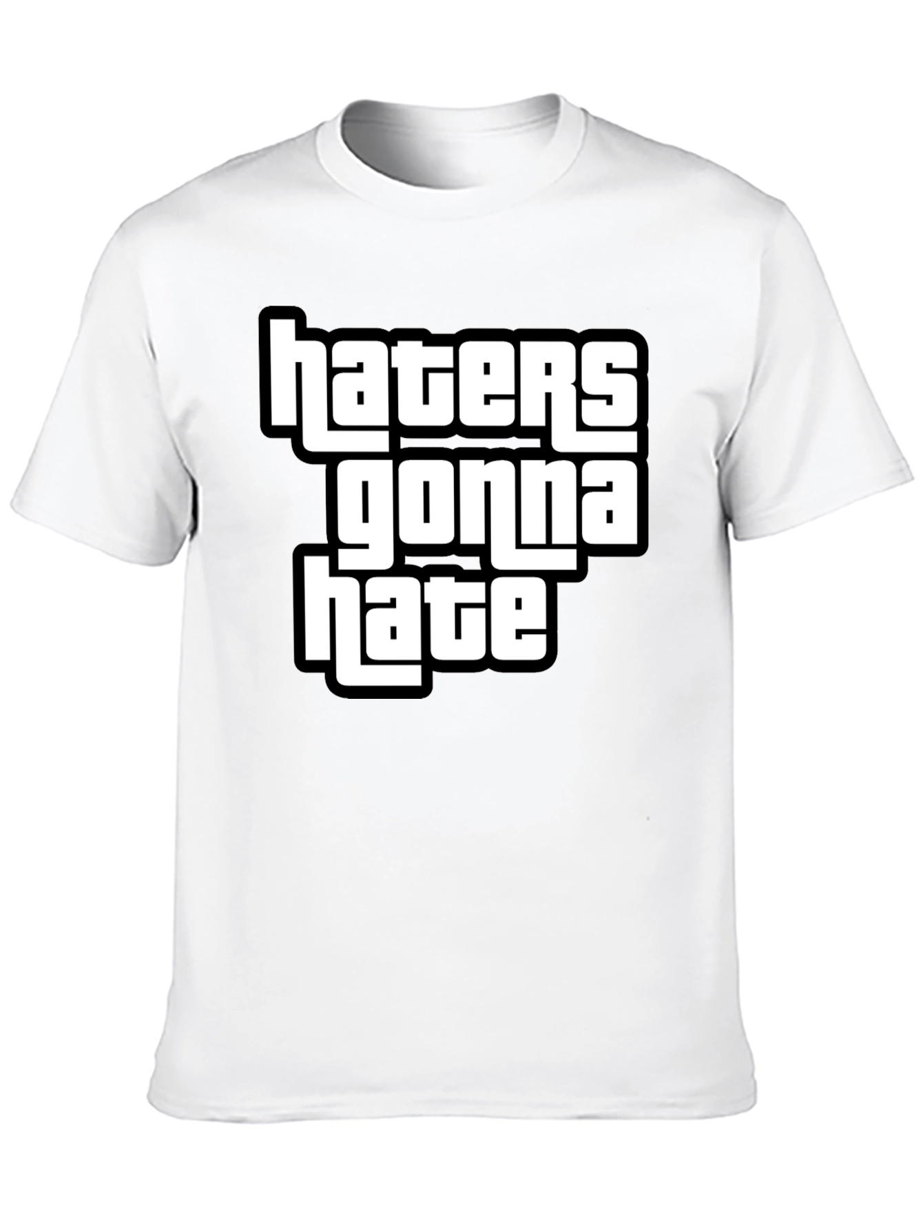 Haters Gonna Hate Graphic T-Shirt Black Cotton