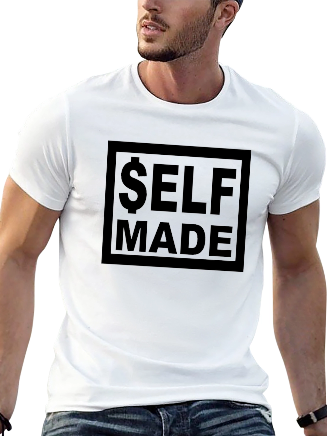 Self Made Graphic Tee - Black Crew Neck