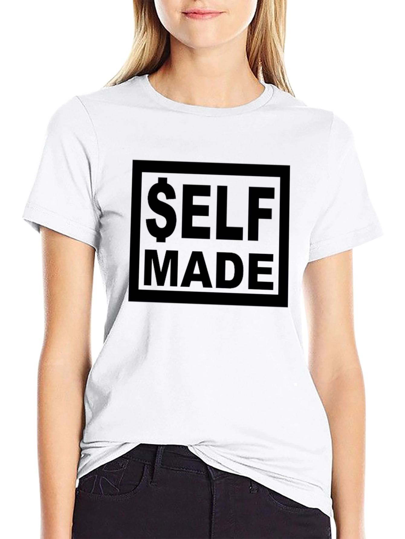 Self Made Graphic Tee - Black Crew Neck