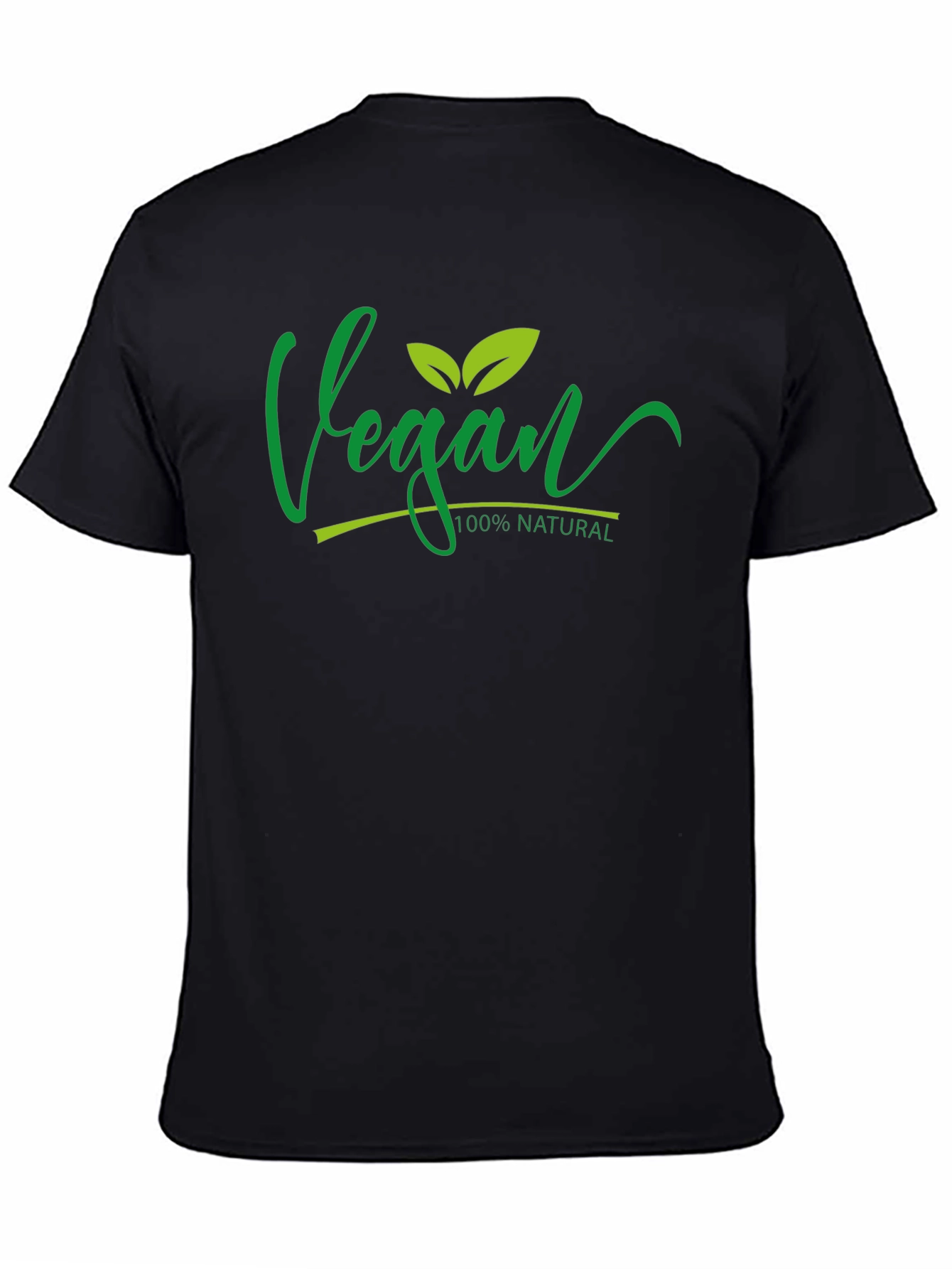 Vegan 100% Natural Black T-Shirt