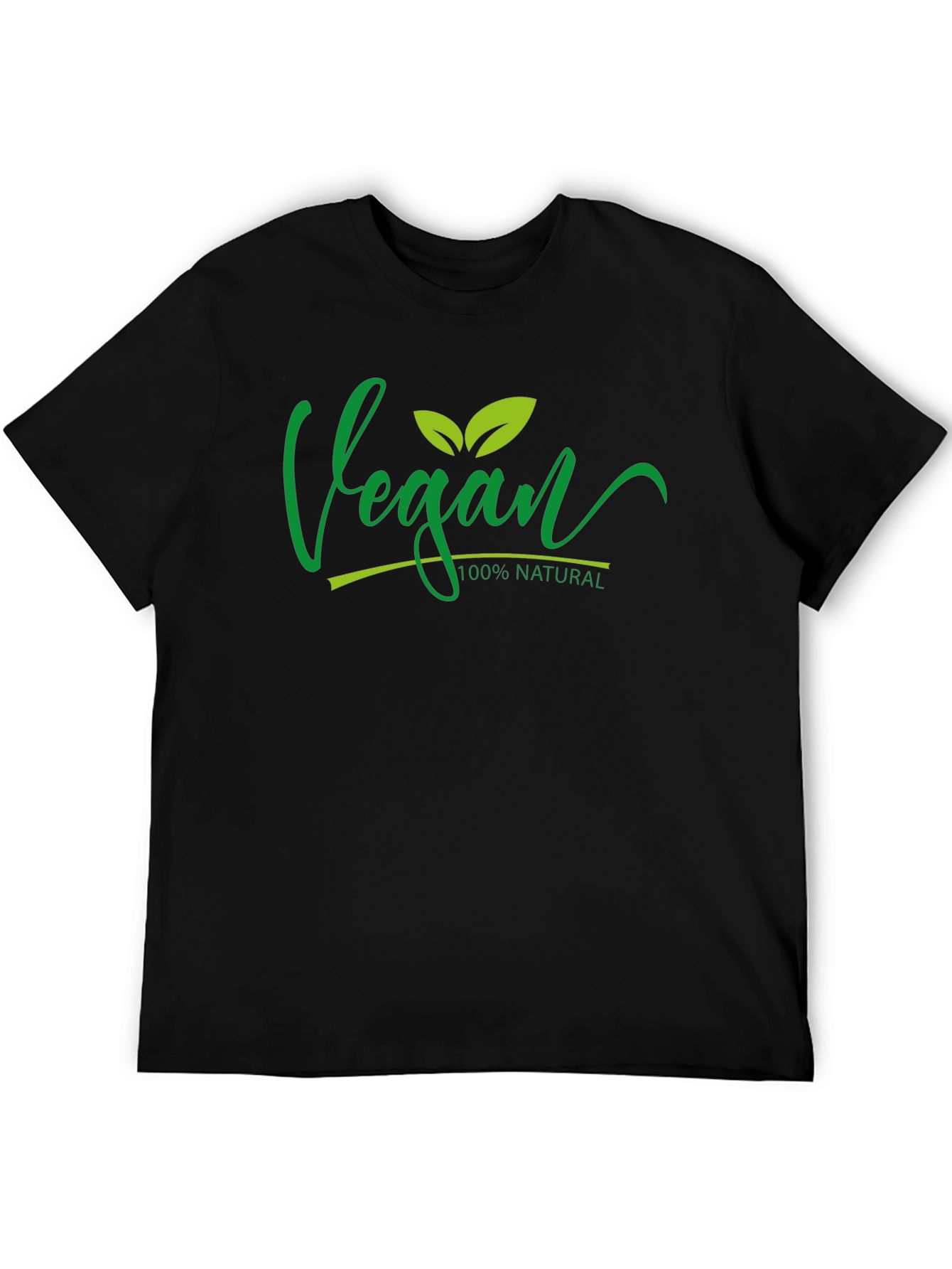 Vegan 100% Natural Black T-Shirt