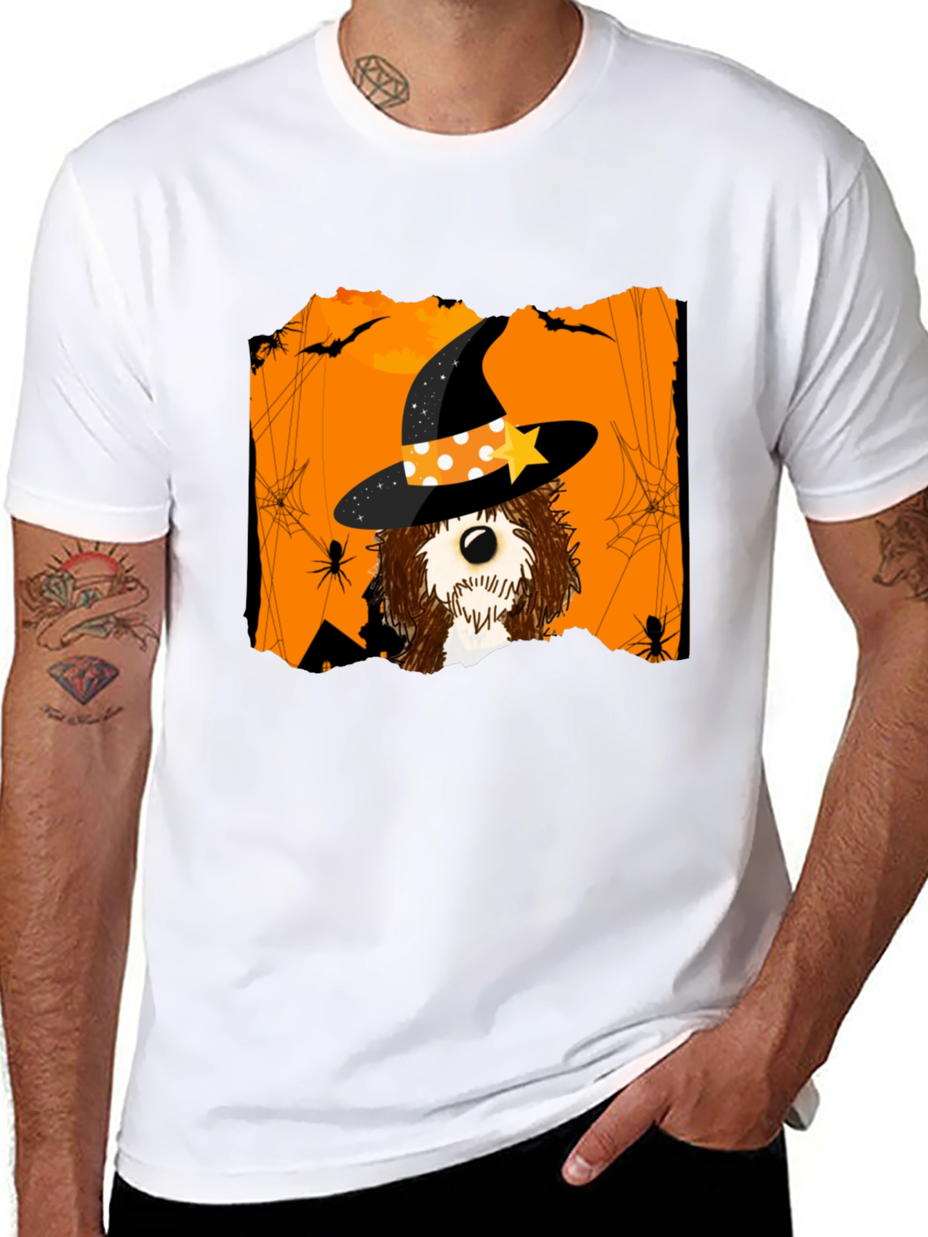 Halloween Witch Dog T-Shirt