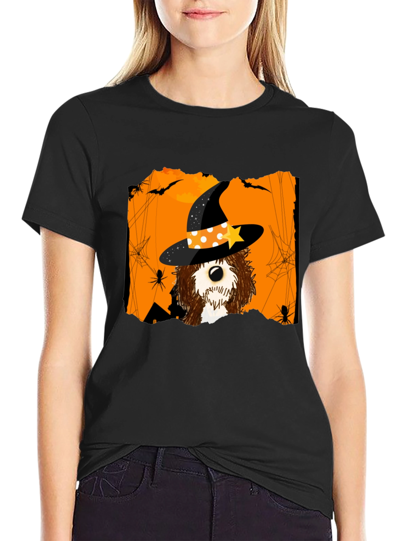 Halloween Witch Dog T-Shirt