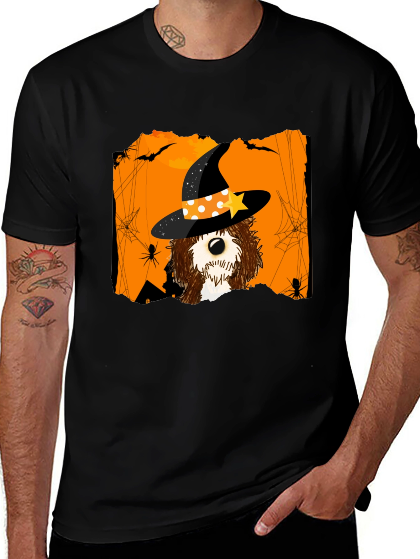 Halloween Witch Dog T-Shirt