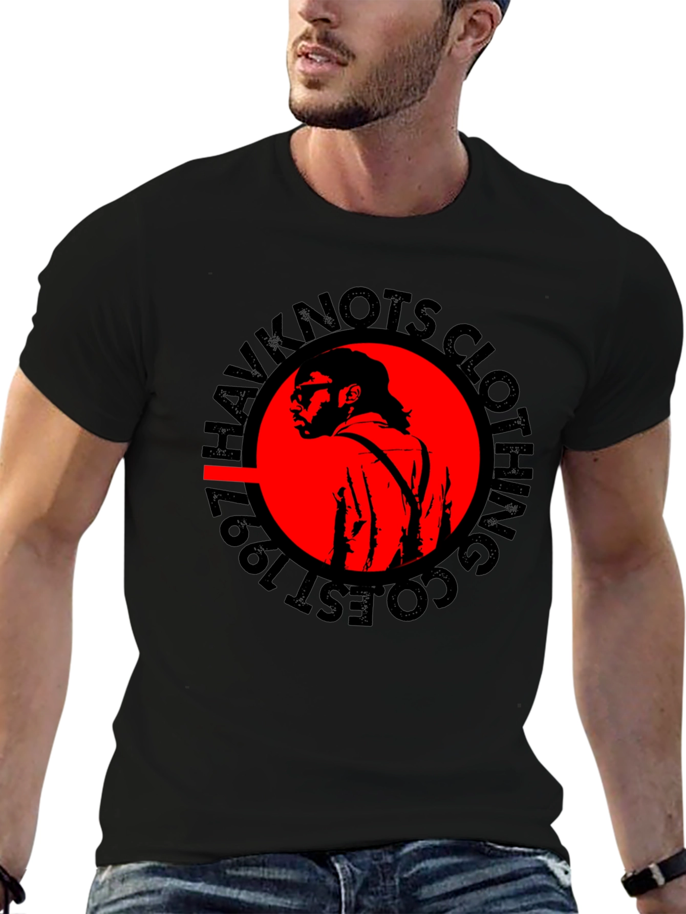 HavkKnots Clothing EST 1997 Black T-Shirt