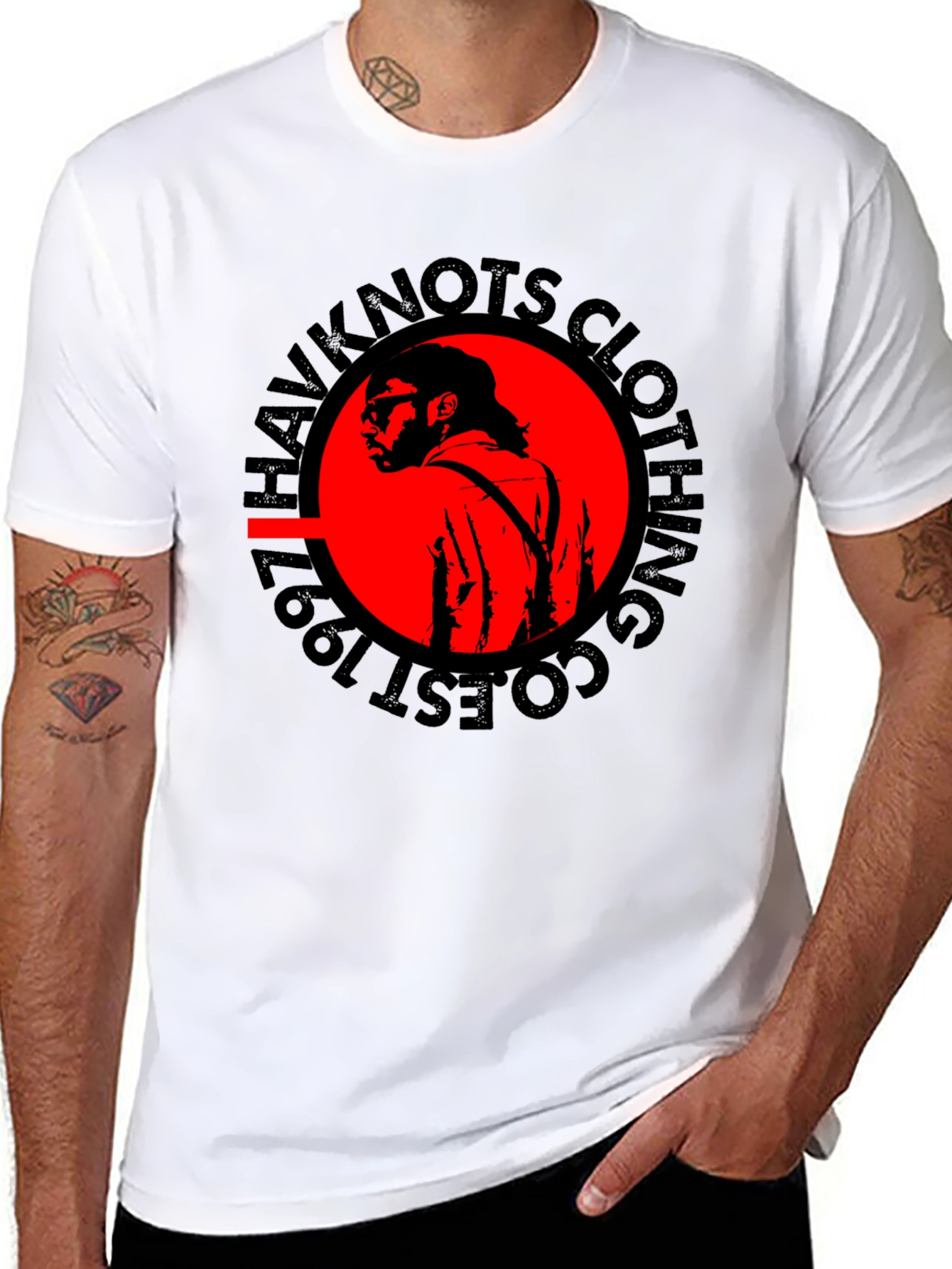 HavkKnots Clothing EST 1997 Black T-Shirt