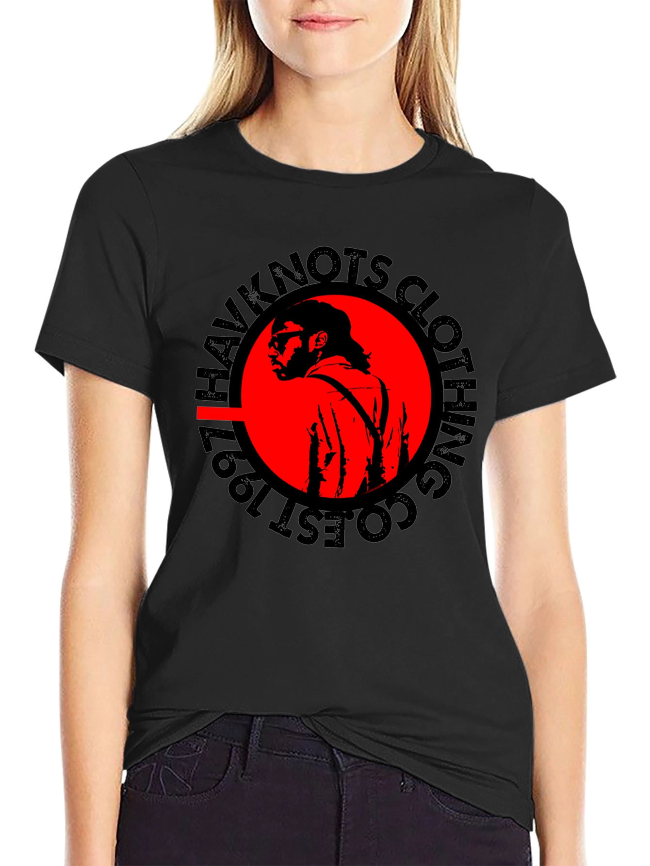 HavkKnots Clothing EST 1997 Black T-Shirt
